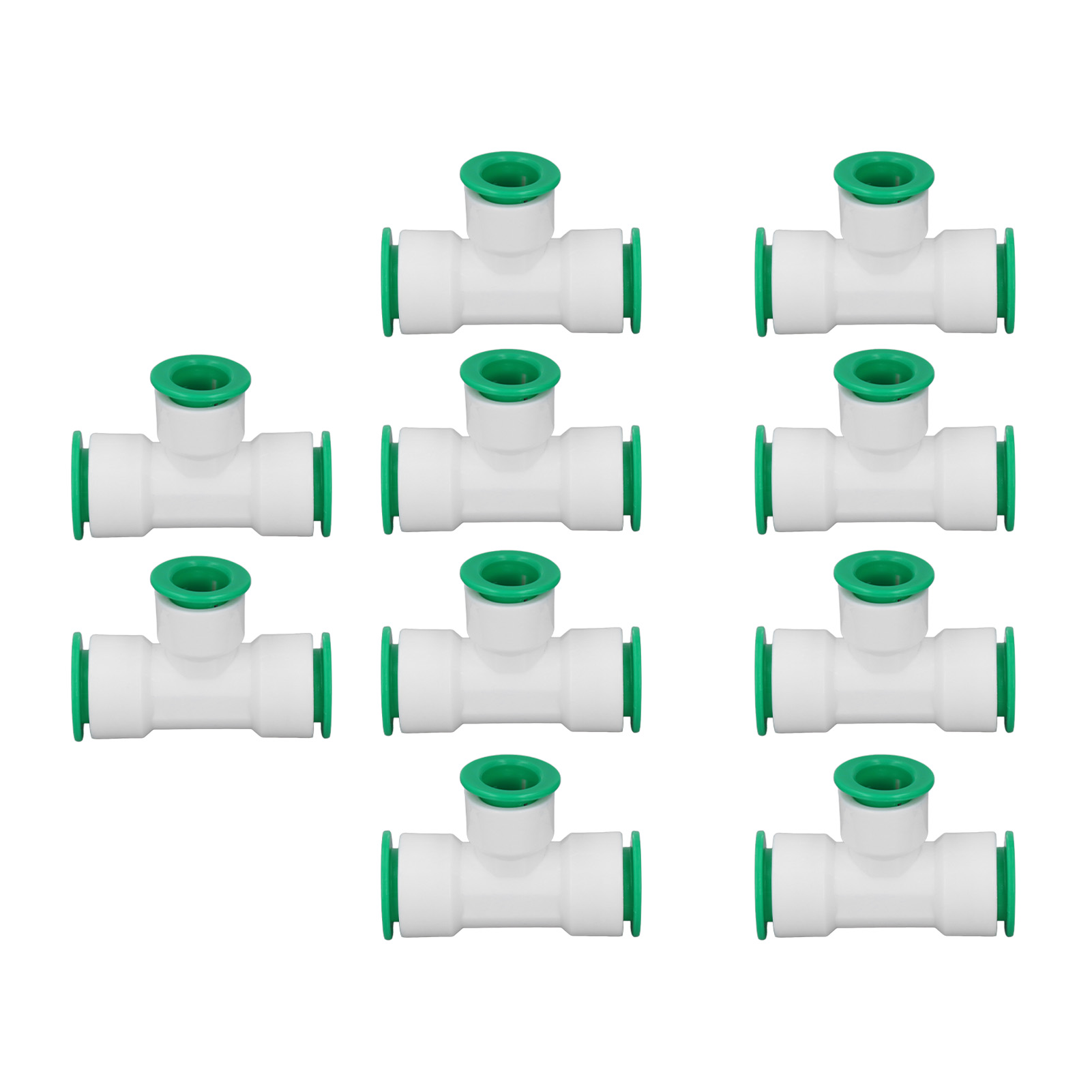 Packung Mit 10 Ppr-schnellkupplungs-reduzier-t-stücken Für Wasserleitungen, Für Verteilersysteme, 25 X 20 Mm