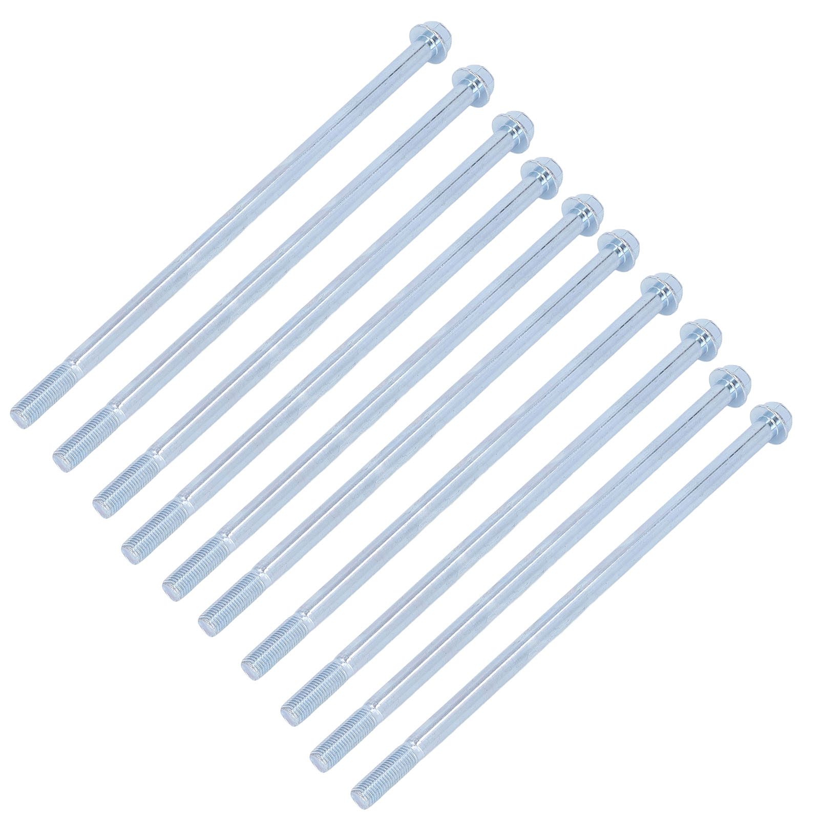 Packung Mit 10 Hochbelastbaren, Länglichen Innensechskantschrauben Aus Kohlenstoffstahl Mit Feingewinde, 10x250