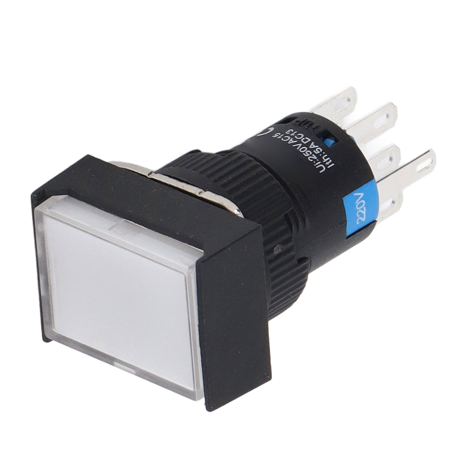 Packung Mit 25 Selbstverriegelnden Drucktaster-mikroschaltern Mit Kontrollleuchte Für Industrieanlagen, 220 V, 5 A