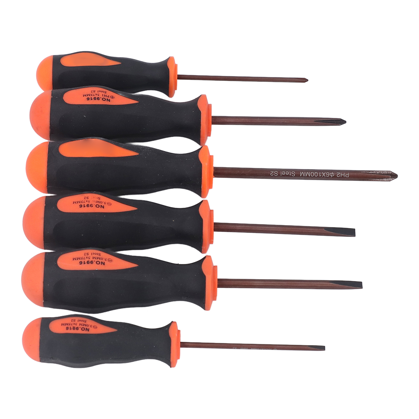 Set Aus 6 Magnetischen Kreuzschlitzschraubendrehern Aus S2-legierungsstahl, Mit Aufbewahrungsetui Für Werkzeuge Zur Reparatur Elektronischer Geräte.
