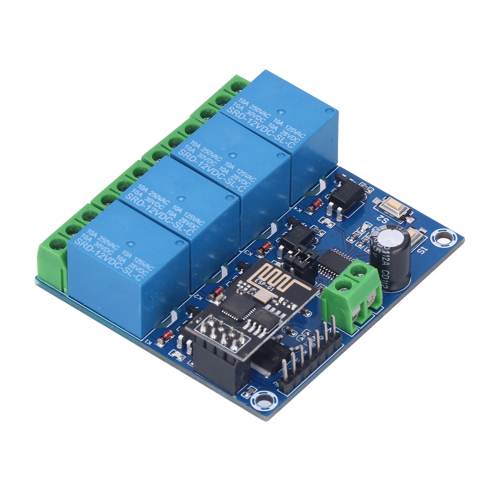 4-kanal-wlan-relaismodul Mit Fernsteuerung Per Mobil-app Für Hausautomationssysteme Esp826612v