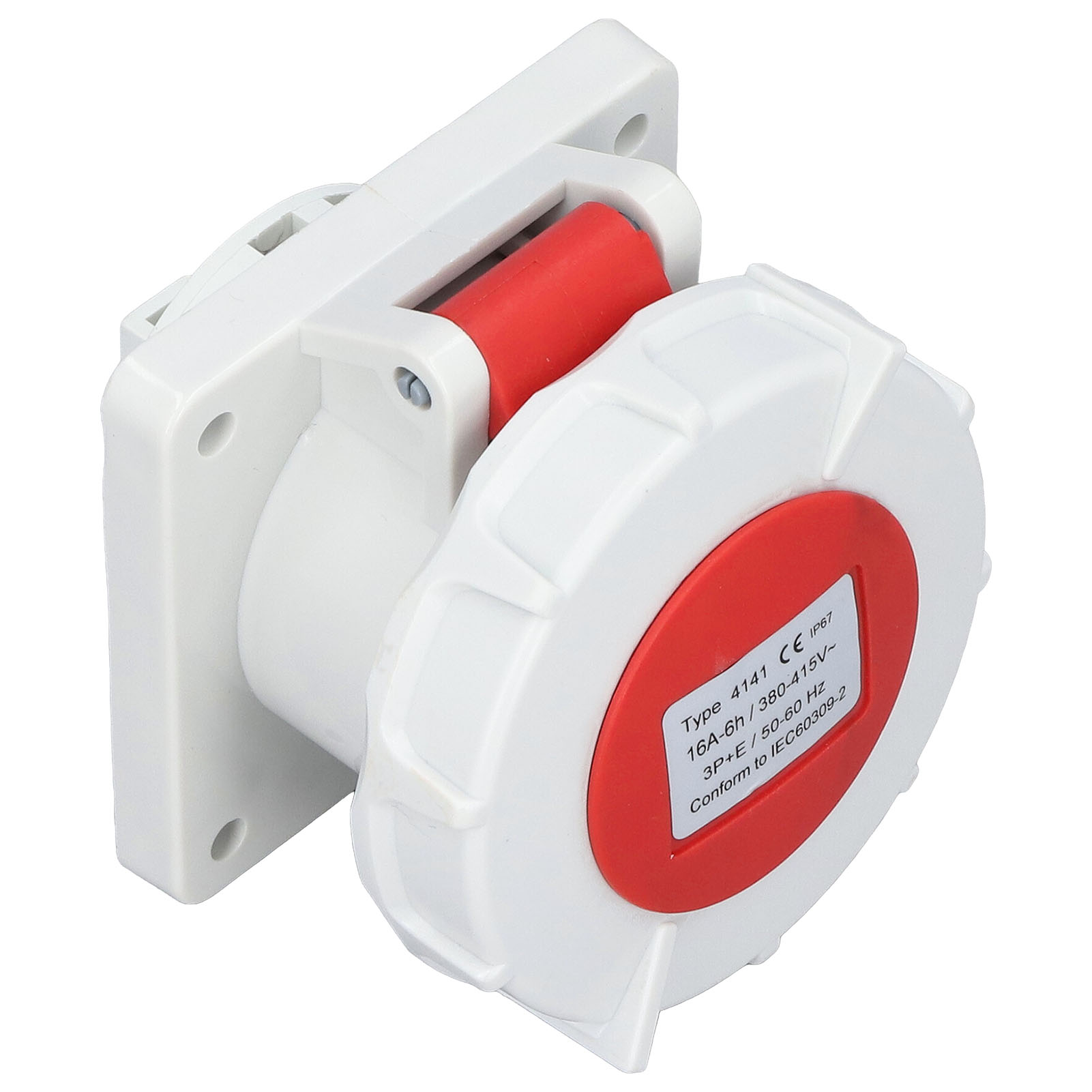 Industrieller, Verdeckter, Wasserdichter Gerader Stecker Für 3p+e-luftfahrtkabel, Ac 380–415 V, 16 A