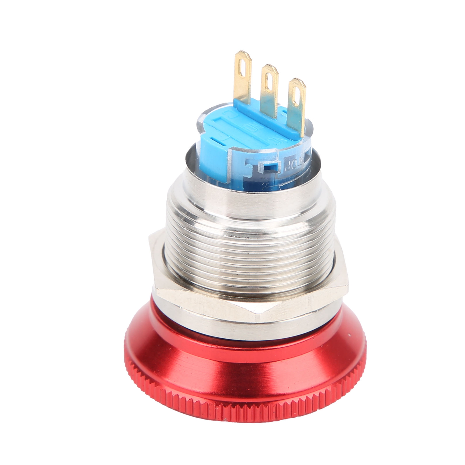 22-mm-wasserdichter Not-aus-drucktaster, Selbstverriegelnd, Pilzkopf (3 Pins)
