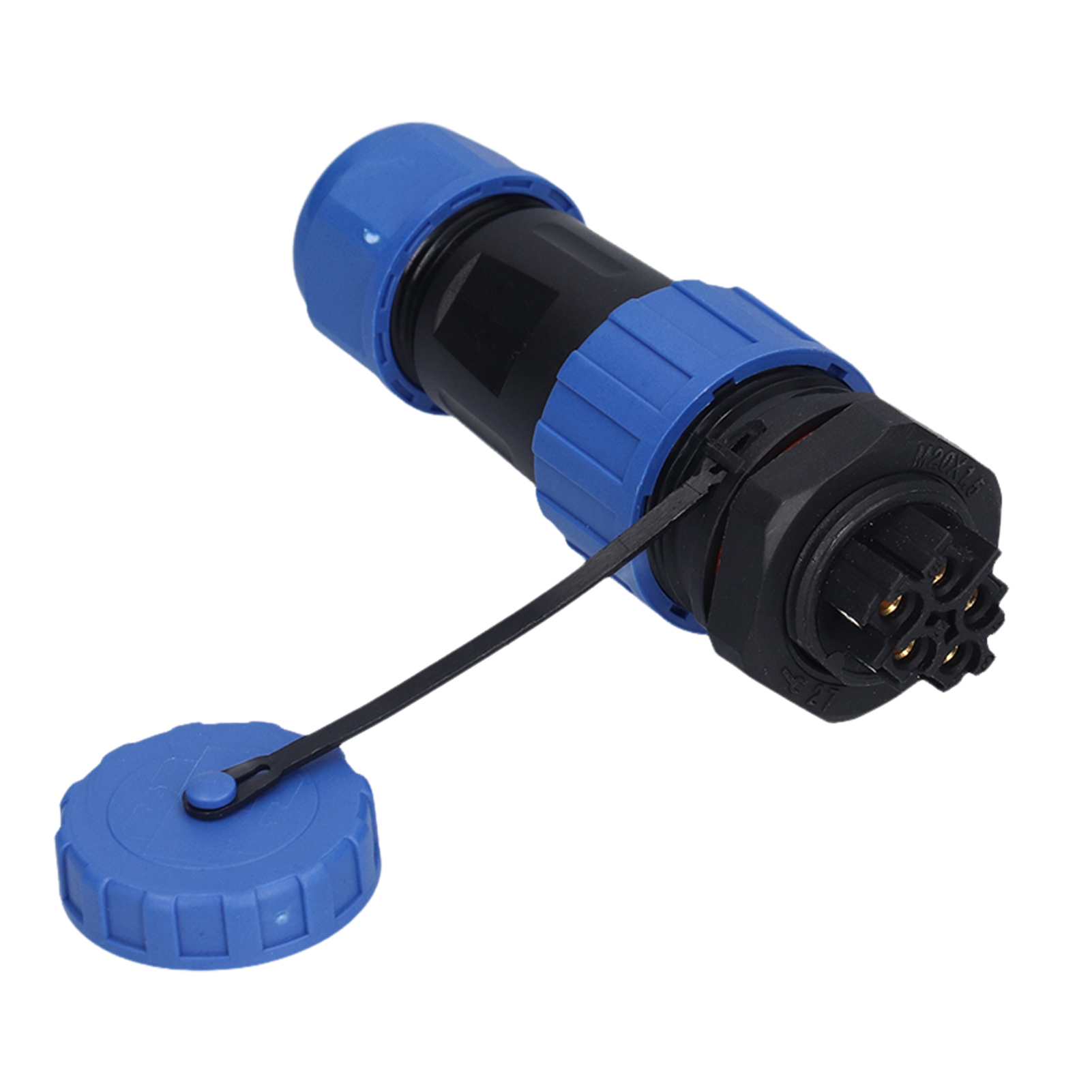 Wasserdichter Ip68-stecker, Rückseitige Mutter, 250-v-flugzeugstromstecker Für Kabel, Lp205-stifte