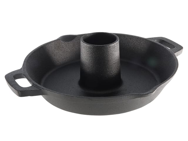 Spetebo - Gusseisen Hähnchenbräter ø 30 cm - Eisentopf Bräter Geflügelhalter Gusspfanne