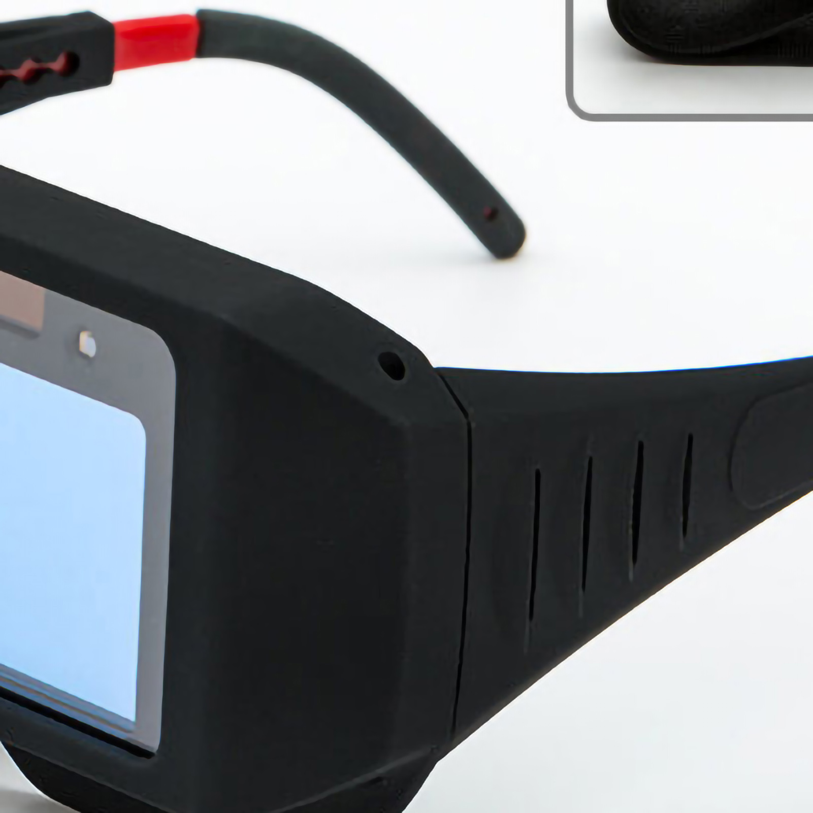 Automatisch Abblendende, Ergonomische Schweißerbrille Mit Klarem Sichtfeld, Elastischem Band Und 5 Schutzfolien.