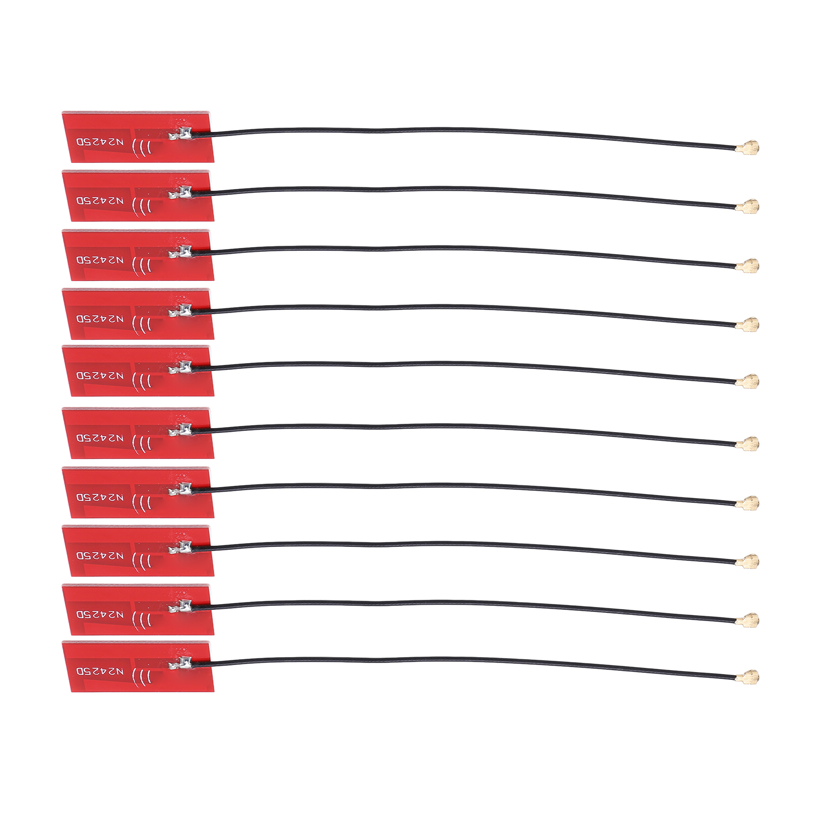 Satz Mit 10 Integrierten Dualband-antennen Auf Roter Leiterplatte Für 2,4-ghz-, 5,8-ghz- Und 5-ghz-wlan/bluetooth-module