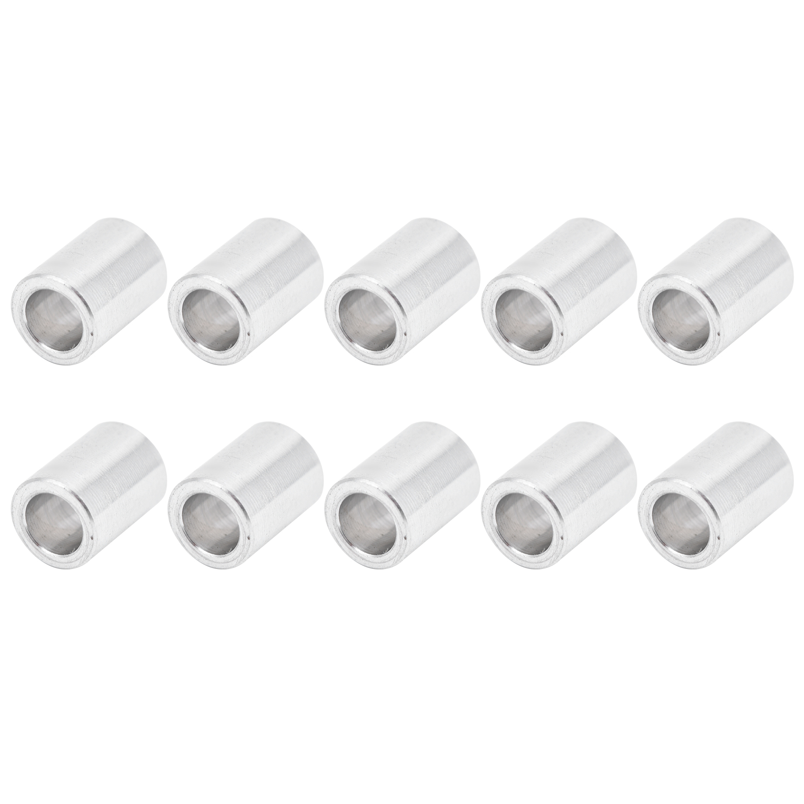 Packung Mit 10 Runden, Gewindelosen Distanzstücken Aus Aluminiumlegierung, 6 Mm Außendurchmesser, 6 Mm Länge