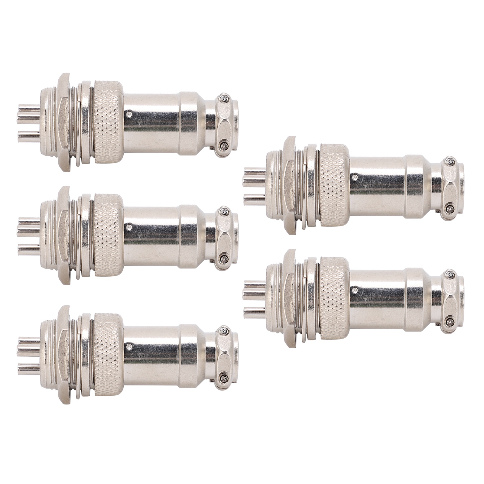 Packung Mit 5 Männlichen Und Weiblichen Luftfahrtsteckverbindern Für Schalttafeln, Netzteilgehäuse Und Metallbefestigungen Gx16 16 Mm 450 V 3-polig