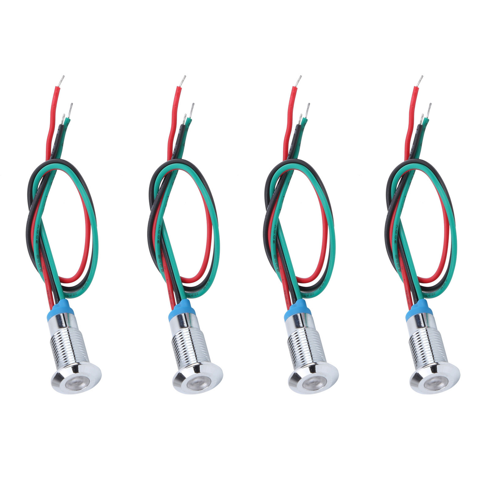 4er-pack Led-anzeigeleuchten Mit Gemeinsamer Kathode, Industrielle Steuerungskomponenten, 8 Mm, 110–220 V, Rot Und Grün