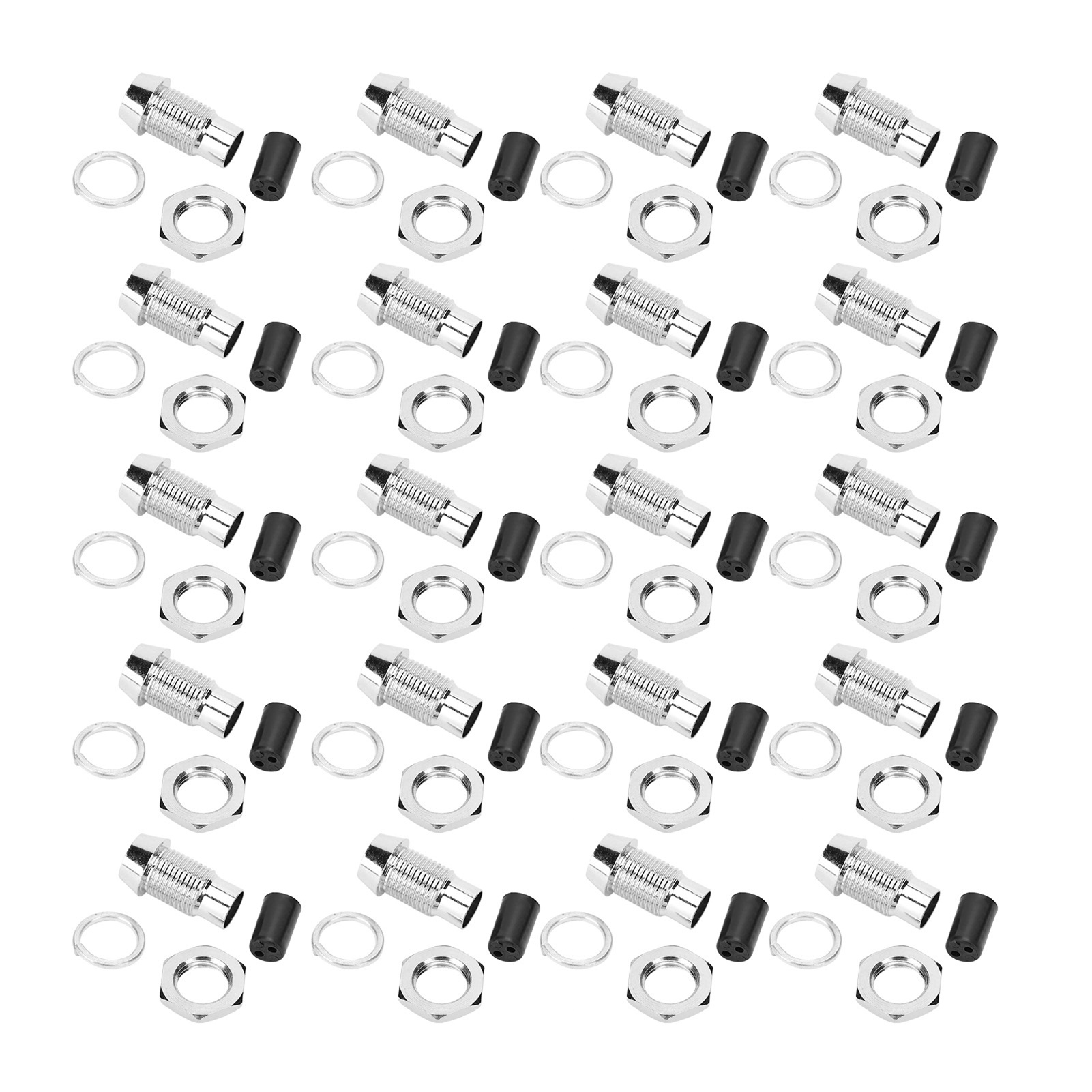 20 Led-fassungen Aus Messing Mit Flanschbefestigung, Konkave Metallbasis, 5 Mm F5