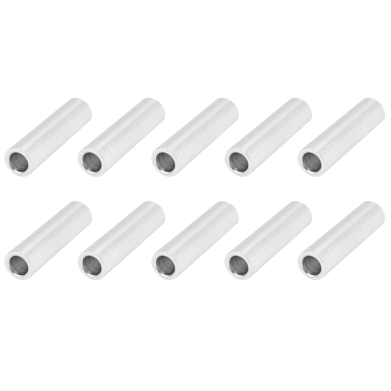 Packung Mit 10 Runden Distanzstücken Aus Aluminiumlegierung, Ohne Gewinde, 6 Mm Außendurchmesser, 22 Mm Länge