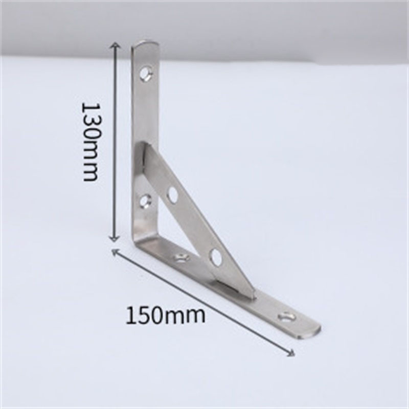 Verstärkte, Dreieckige Wandhalterung Aus Edelstahl, Abnehmbarer Rechtwinkliger Winkel, 3 Mm Dick, 150 Mm (6 Zoll) Lang, Mit 6x40-eisendübeln