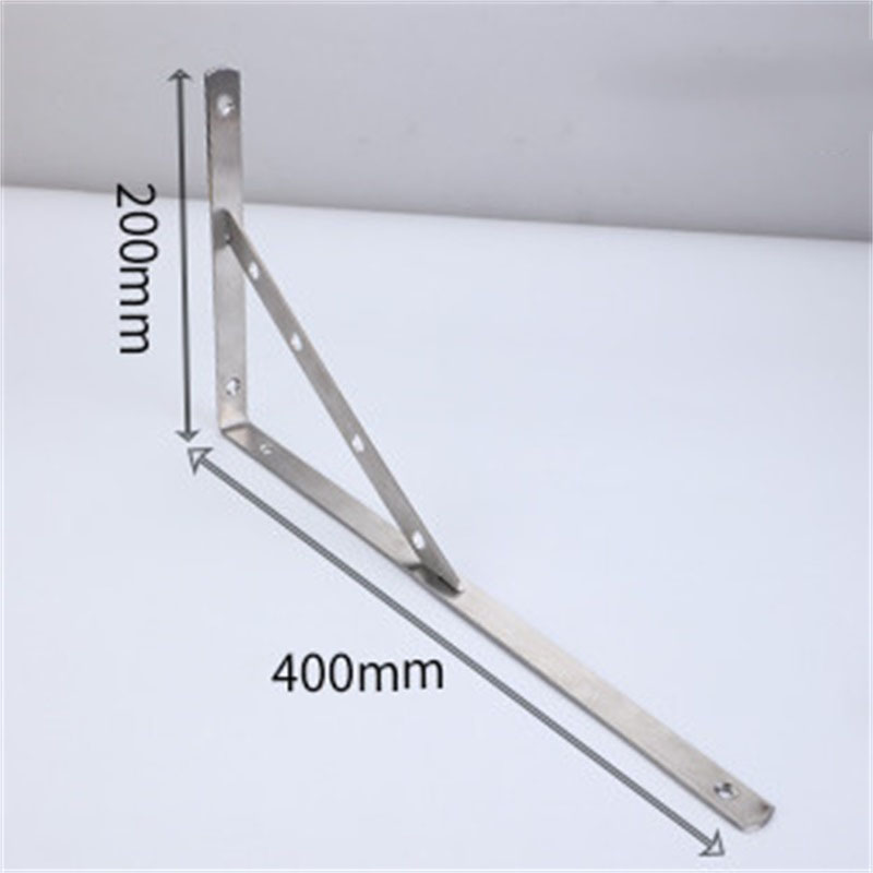 Verstärkter Edelstahl-dreieckwinkel Für Feste Oder Abnehmbare Trennwände, Rechtwinklig, 4 Mm Dick, 400 Mm (16 Zoll) Lang, Mit 6x40-eisen-spreizdübeln