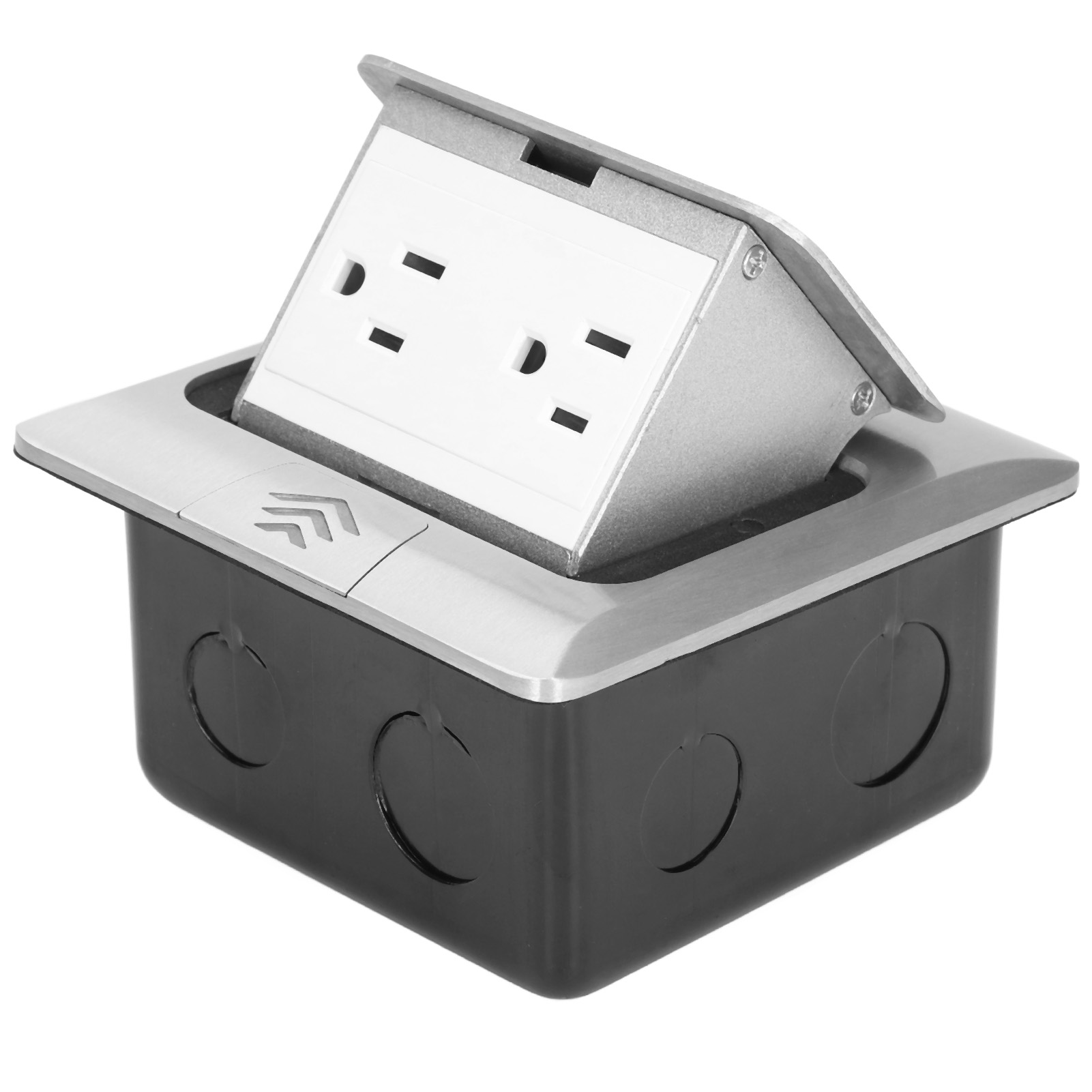 Verdeckte, Eingelassene Steckdose Aus Aluminiumlegierung Für Desktop-pcs, 250v Us-stecker, Für Den Wohnbereich.