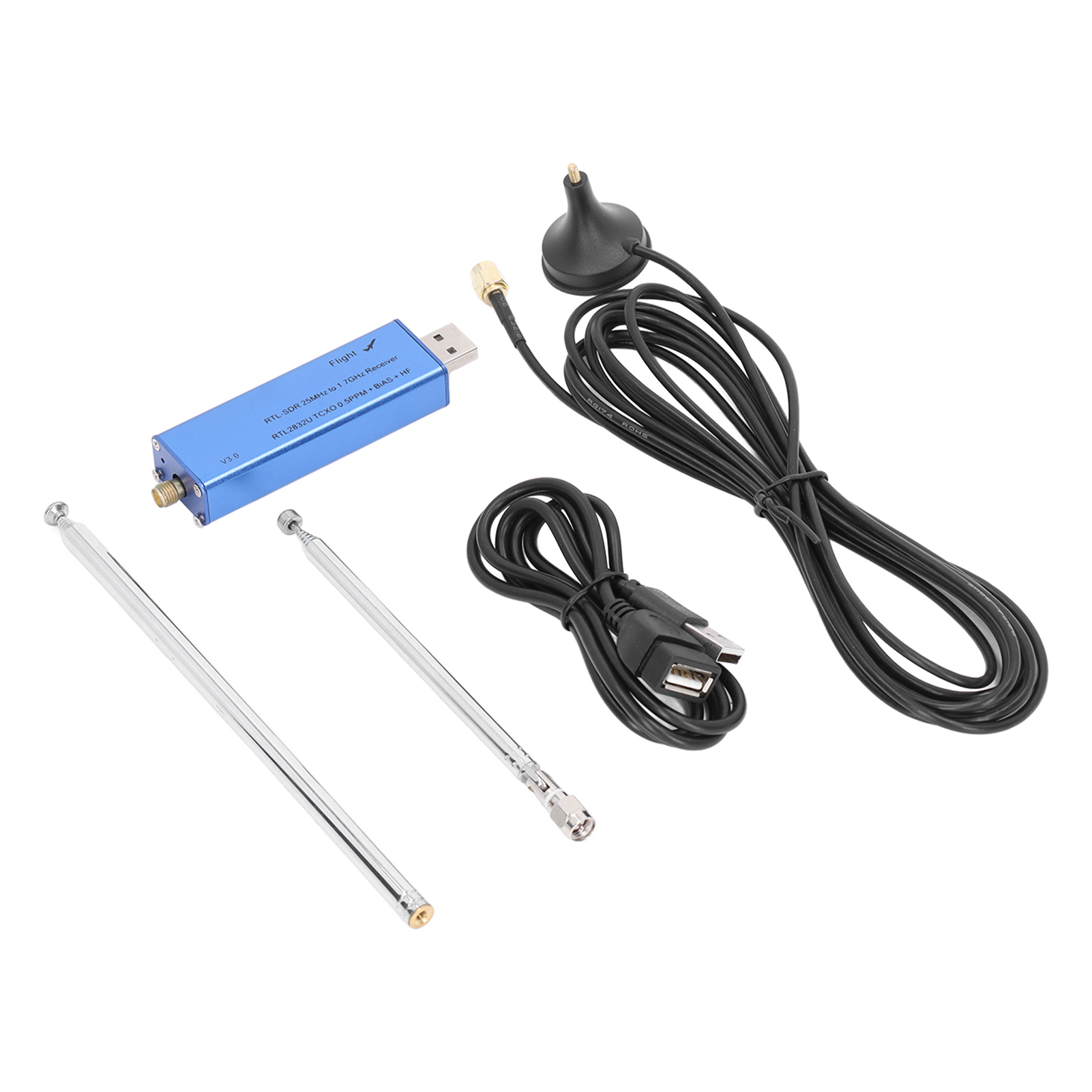Dab/fm-sdr-software-definiertes Radio-empfänger-kit Mit Antenne Und Stecker, 25–1760 Mhz
