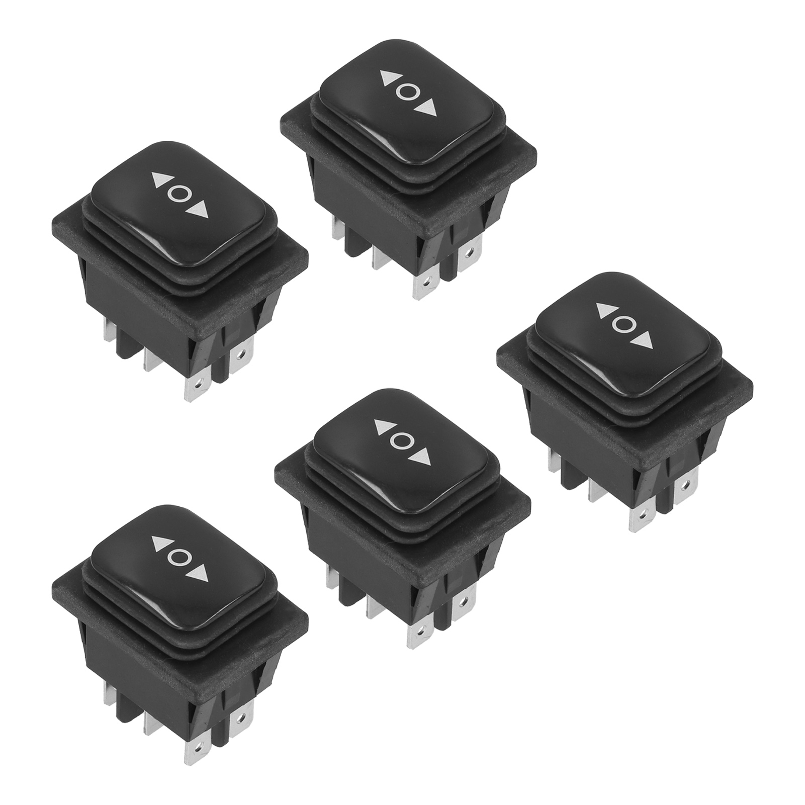 Wasserdichter Wippschalter, Marineausführung (5er-pack), 6 Pins, 3 Positionen, Beidseitiger Reset, Ac125v/ac250v