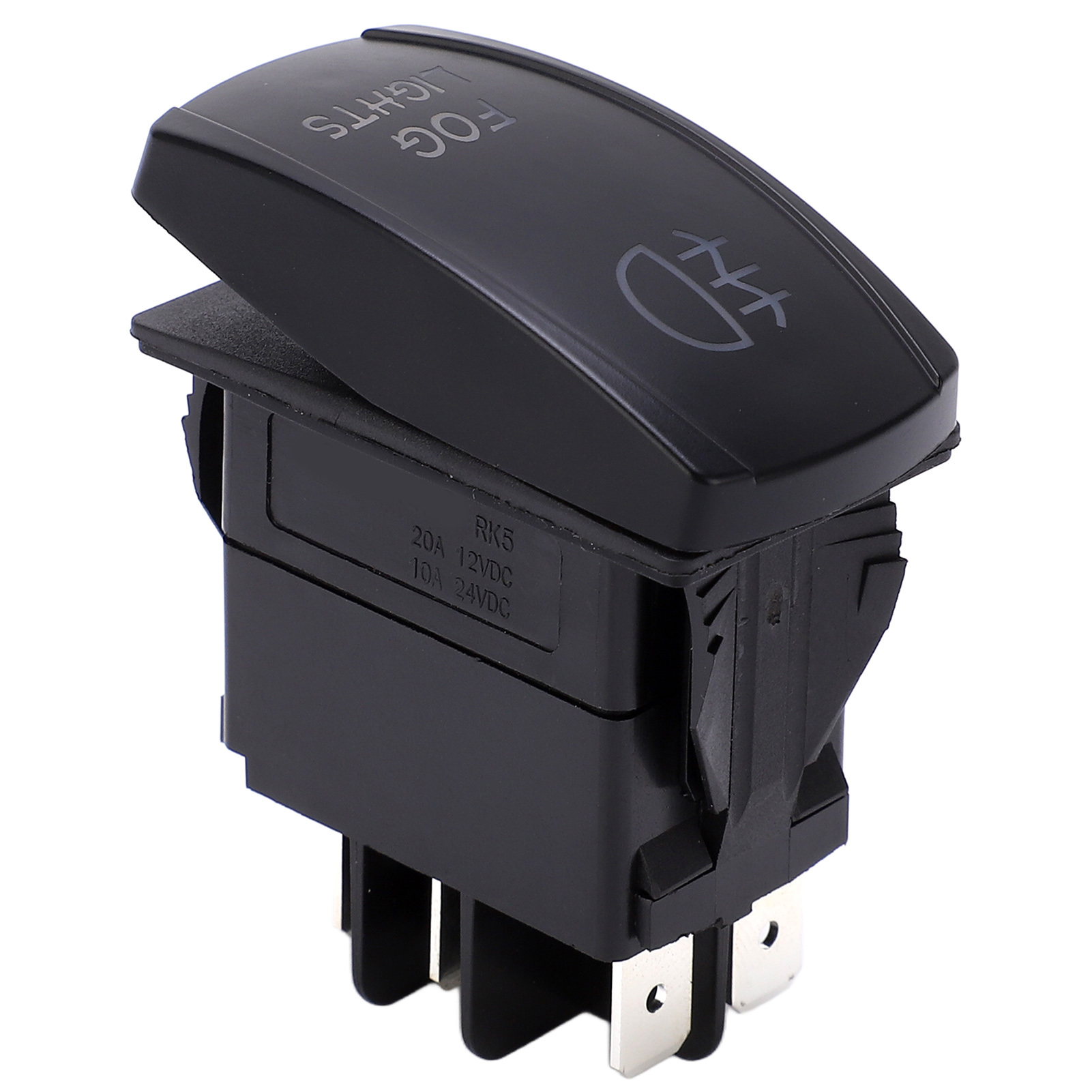 Kippschalter Für Nebelscheinwerfer, 5 Pins, Ein/aus, Led, 12v/24v Dc, -40°c Bis 85°c, Aus Abs, Für Boote, Lkws Und Yachten.