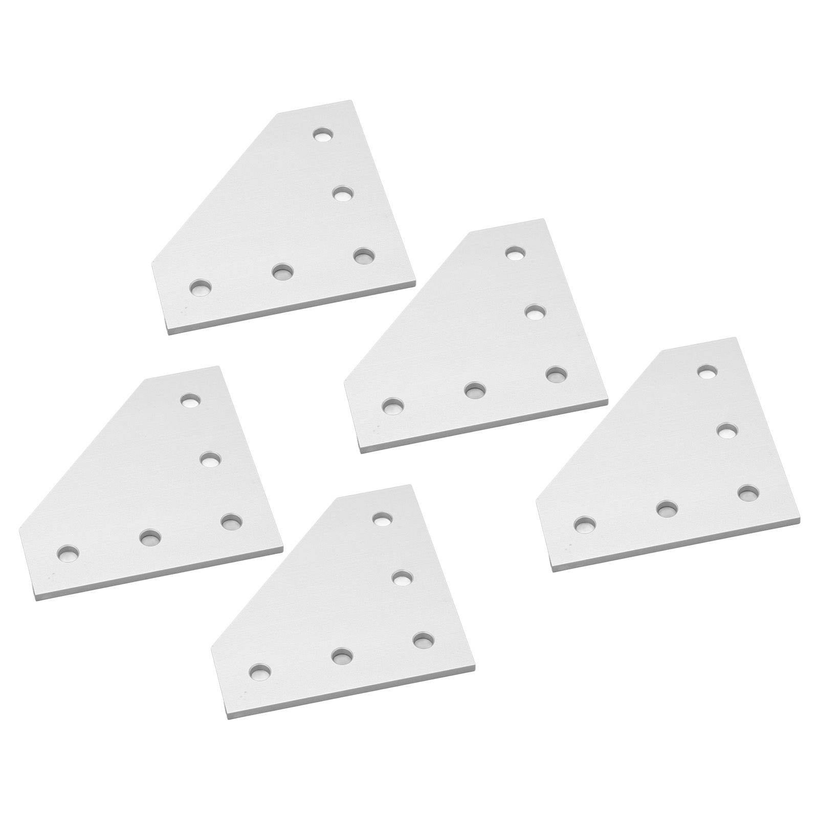 Flache Montageplatte Aus Aluminiumlegierung, 5 Löcher, Druckfest, Für Industrielle T-förmige Reparatur- Und Montagehalterungen