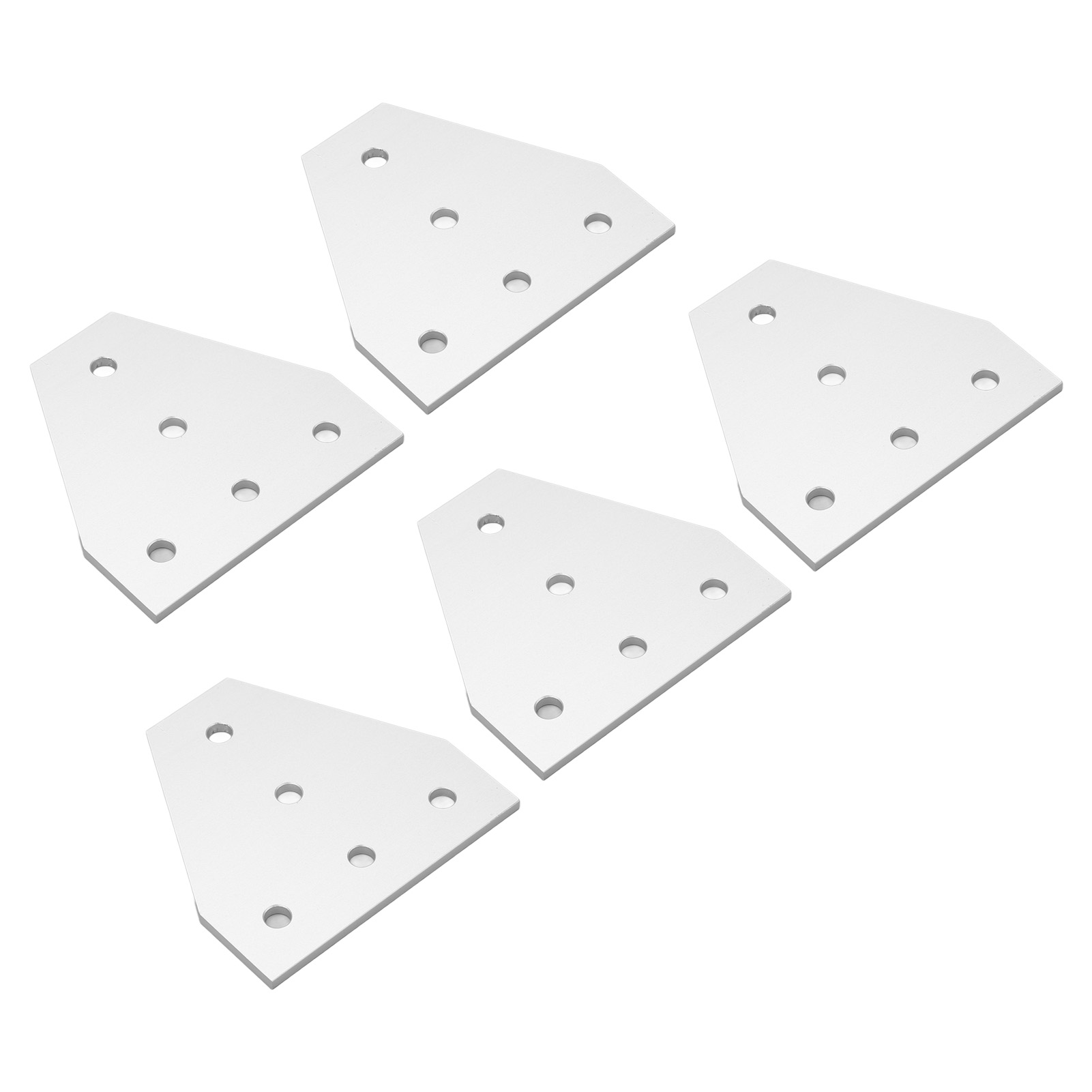 Flache Montageplatte Aus Aluminiumlegierung, 5 Löcher, Druckfest, Für Industrielle L-förmige Reparatur- Und Befestigungsstützen.