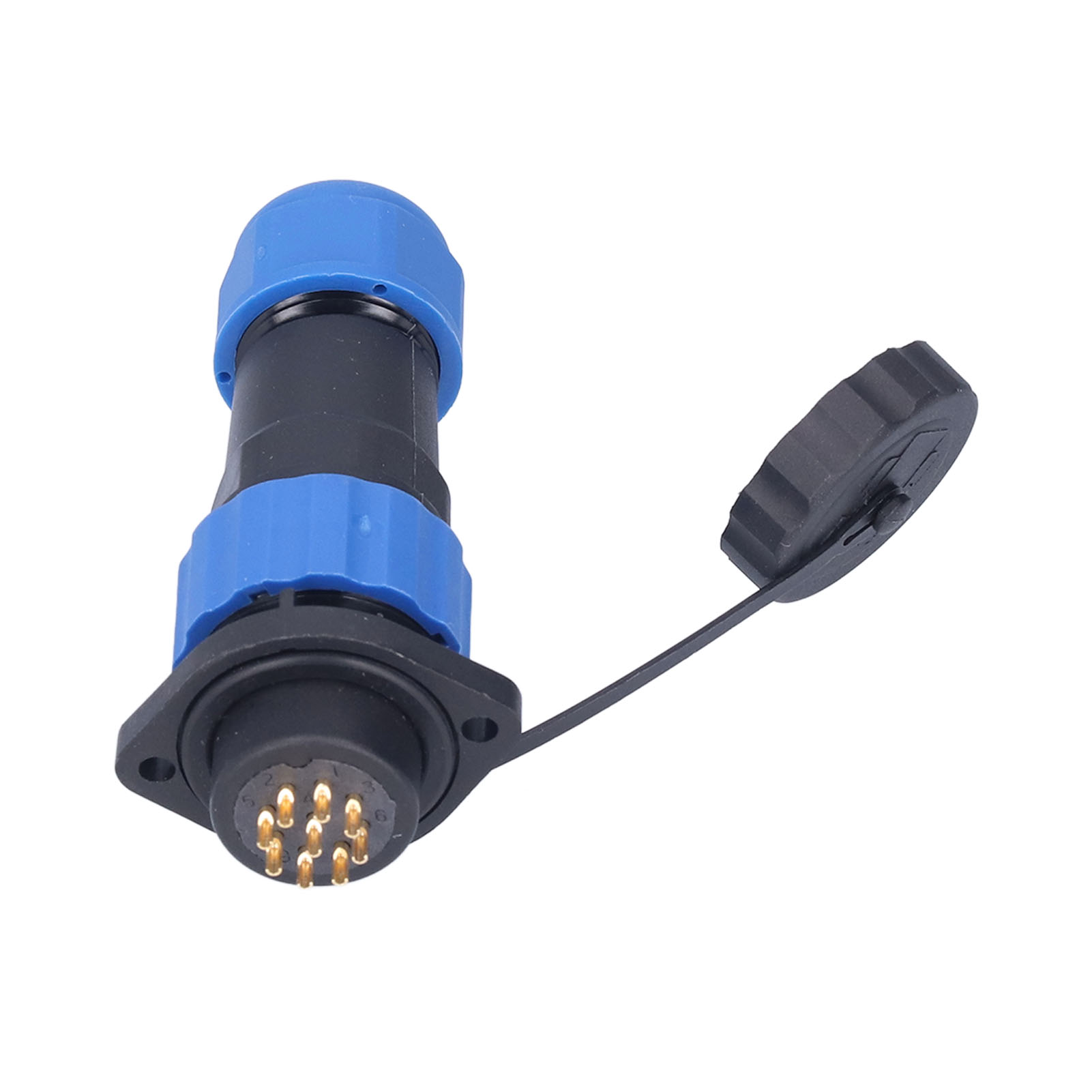 Wasserdichter Flanschstromstecker Ip68, Stecker/buchse, Für Die Luftfahrt, 250 V Ac, 5 A, Sp209-pins