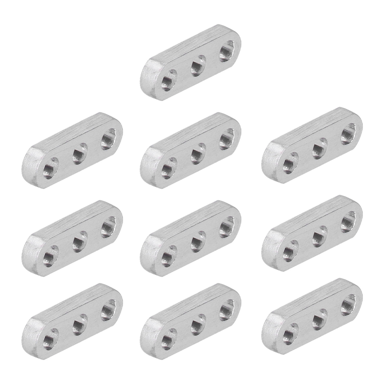 10 Flache, Gerade Aluminium-montagehalterungen 4 X 8 Mm Für Robotertechnikgeräte 3102-0003-0024
