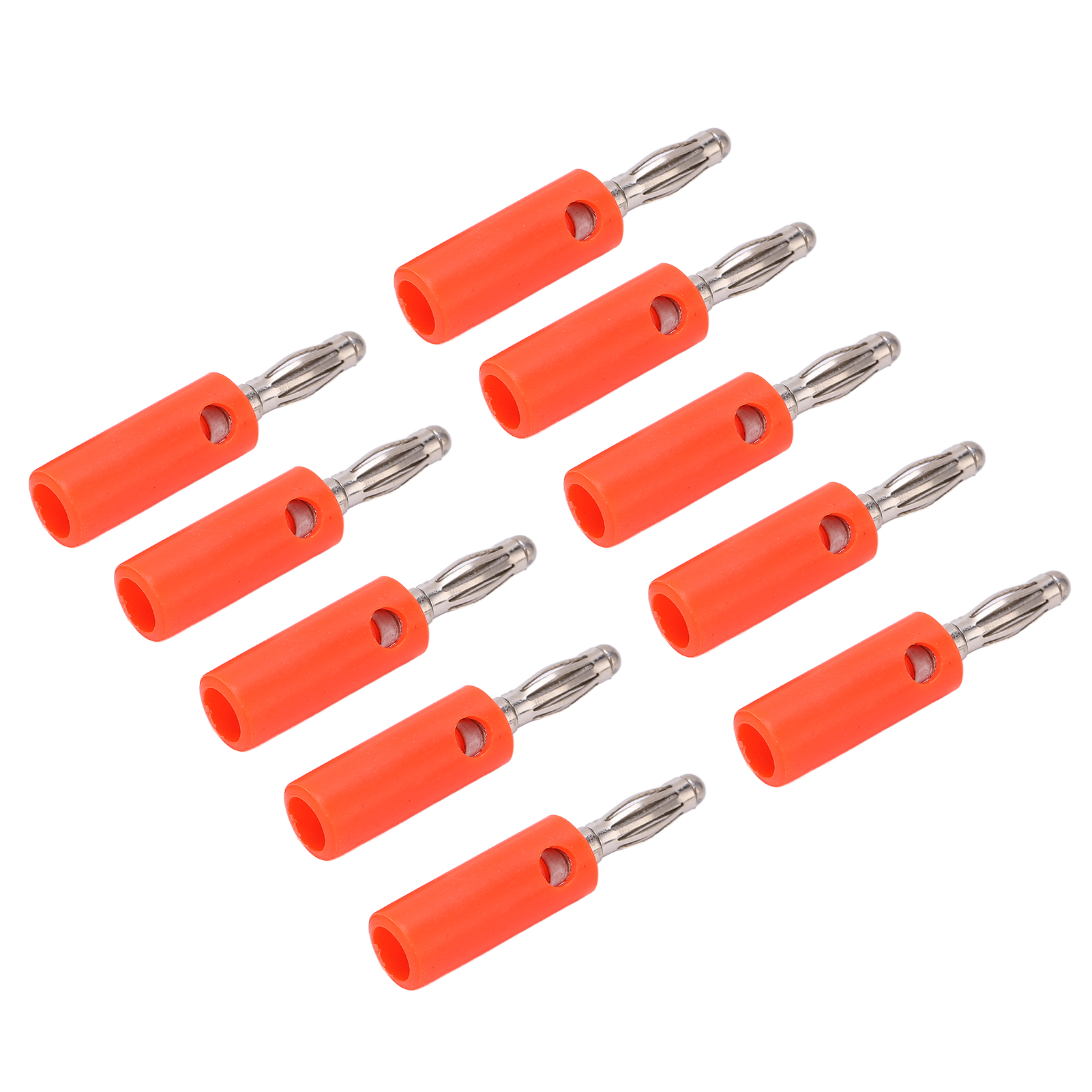 Packung Mit 10 Vergoldeten (22.090) 4mm Bananensteckern Für Elektronische Geräte (rot)