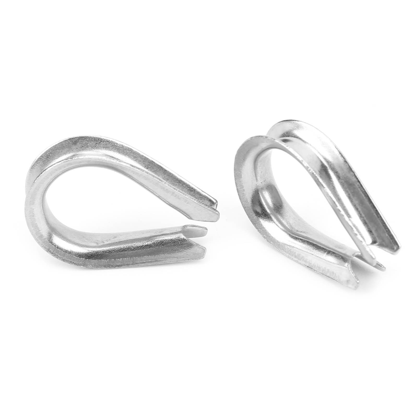 Packung Mit 50 U-förmigen Kabelbindern Aus Edelstahl 304 Für Drahtseile. Schutzset Mit Herzförmigem Ring, Universalgröße M4.