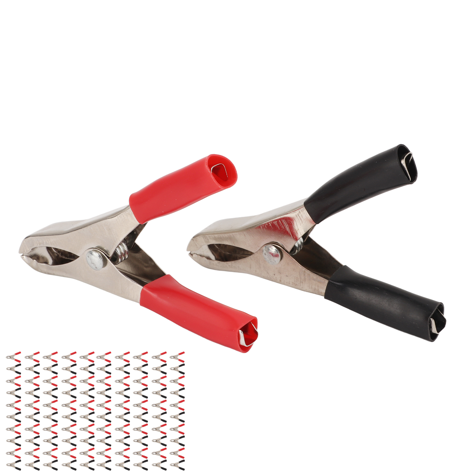 Packung Mit 50 Hochpräzisen, Isolierten 20-a-klemmen, Elastischen Elektrischen Prüfklemmen Mit Pvc-isoliermantel Für Drähte.