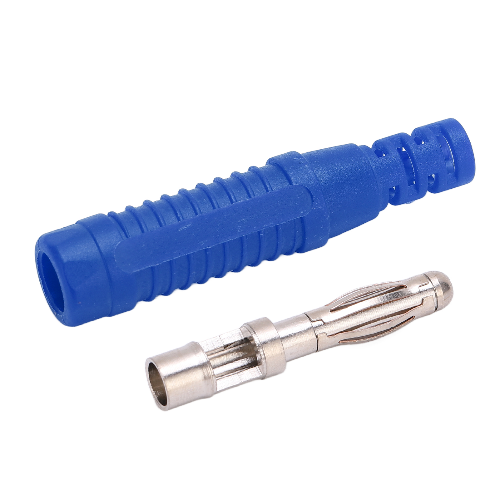 Packung Mit 10 Roten Kupfer-bananensteckern, 4 Mm Stecker Mit Etui Für Testgeräte (blau).