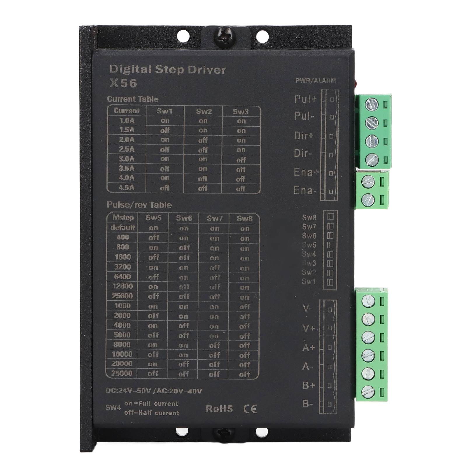 Zweiphasen-schrittmotorsteuerung, Digitale Cnc-steuerung, Dc 24–50 V, Ac 20–40 V, 1,0–4,5 A