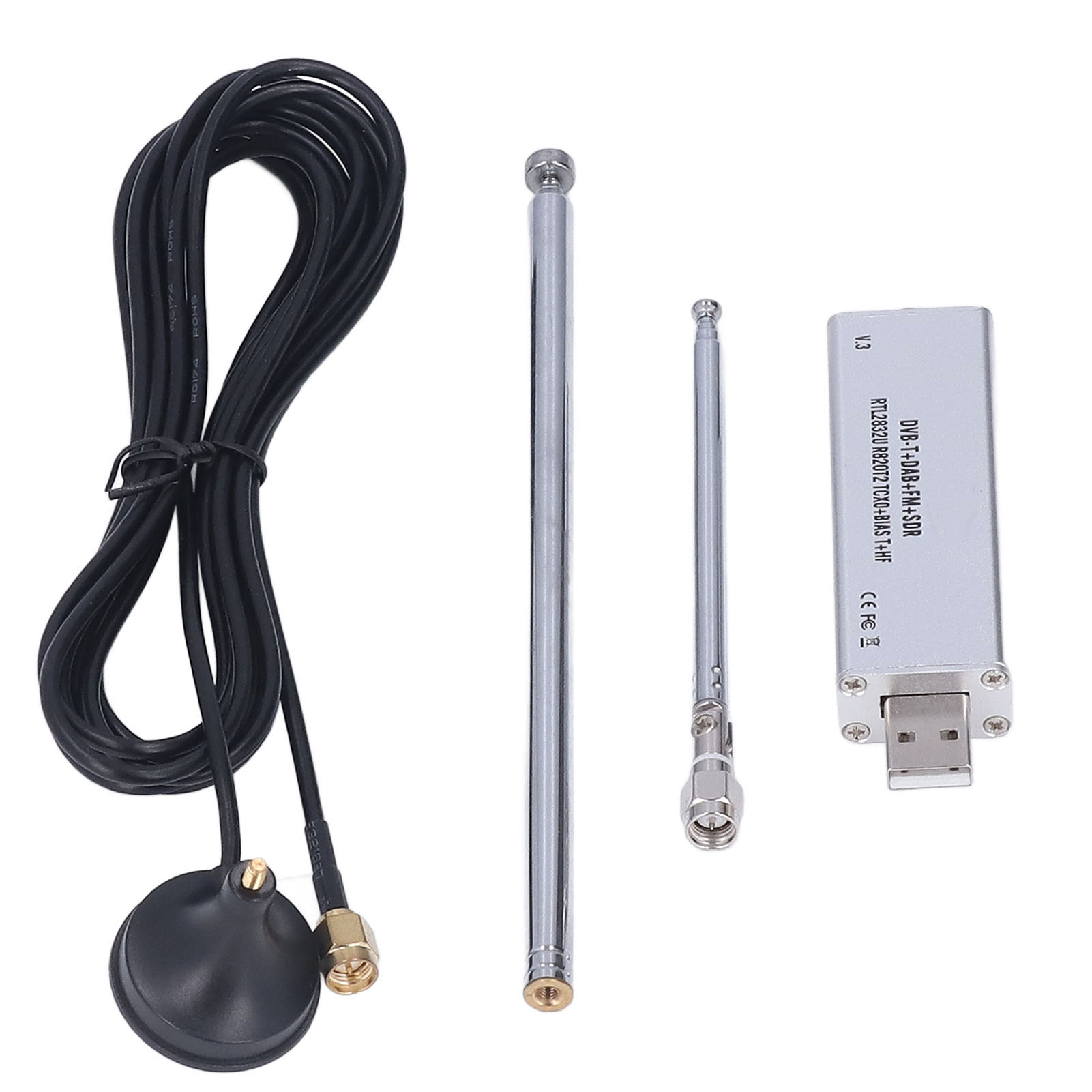 Software-defined Radio (sdr) Empfänger 100 Khz – 1,7 Ghz Vollband Rtl2832u R820t2 Tcxo Bias T Hf Sma Sdr