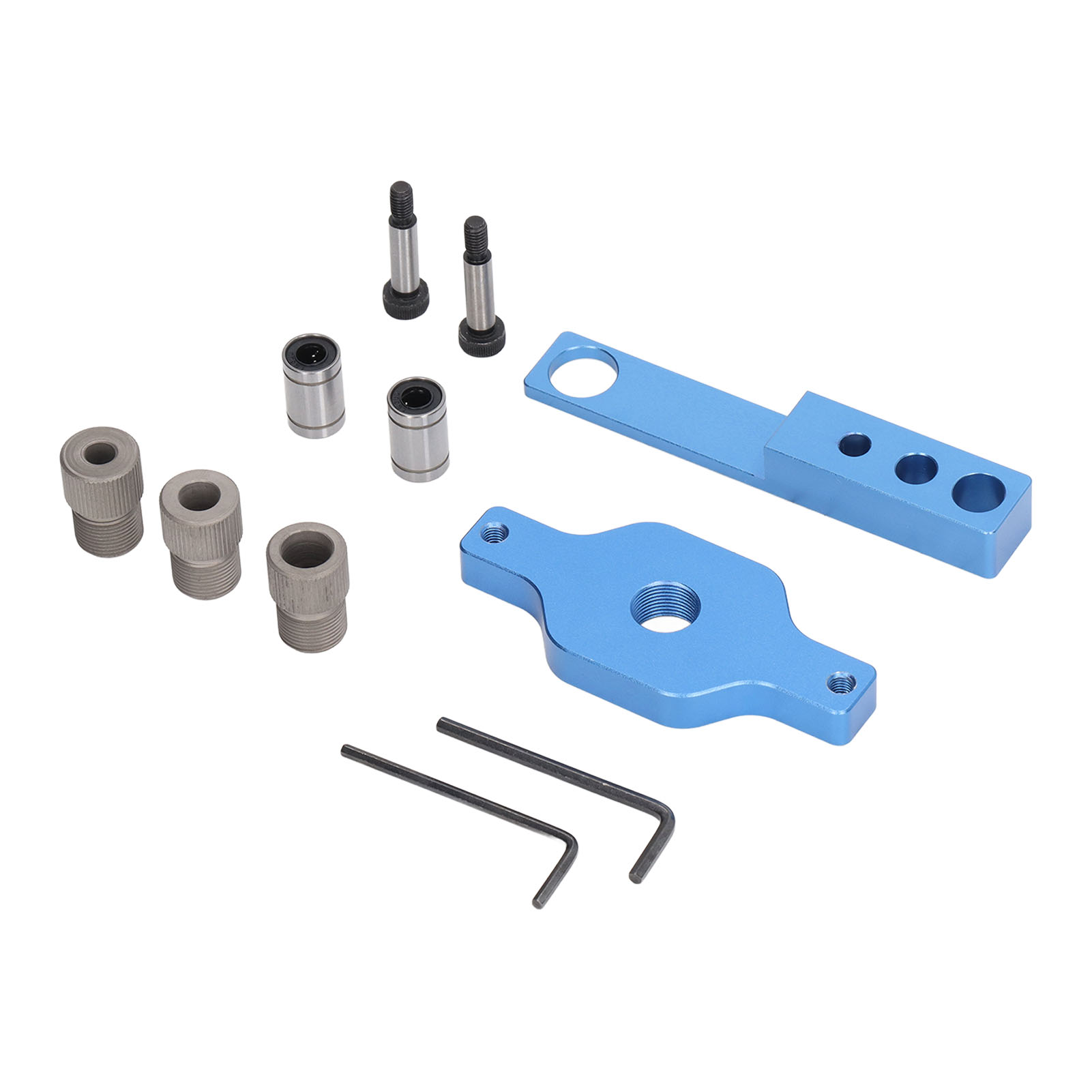 Bohrschablone Aus Aluminiumlegierung (11-teilig) Für Die Holzbearbeitung. Positionierwerkzeug Zum Bohren Von Dübeln.