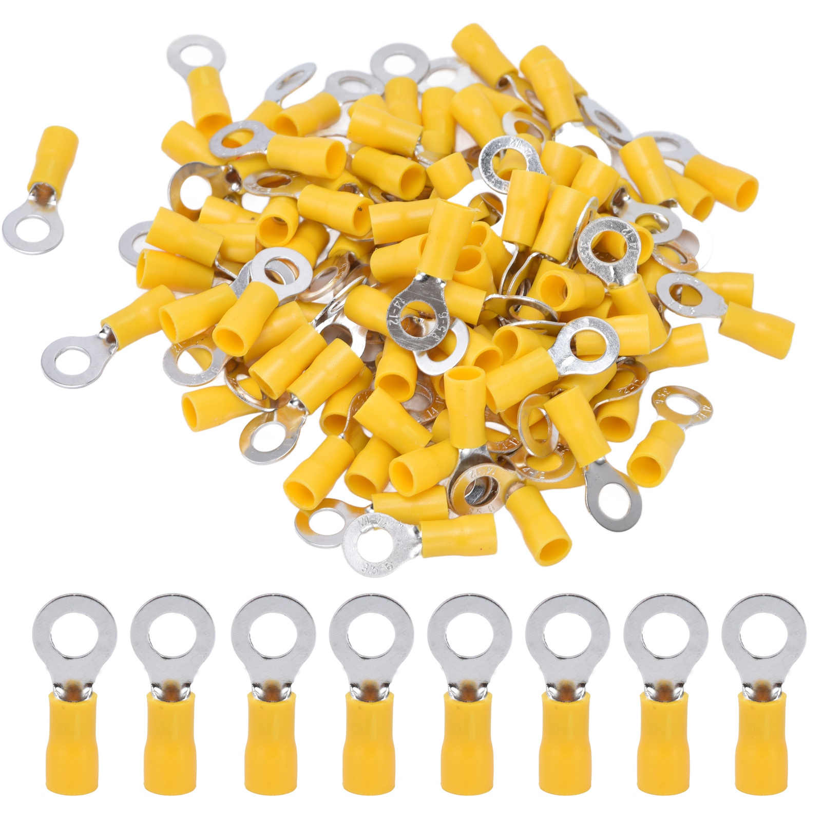 Packung Mit 100 Isolierten Crimp-anschlüssen Aus Kupfer Und Pvc Für Elektrische Geräte
