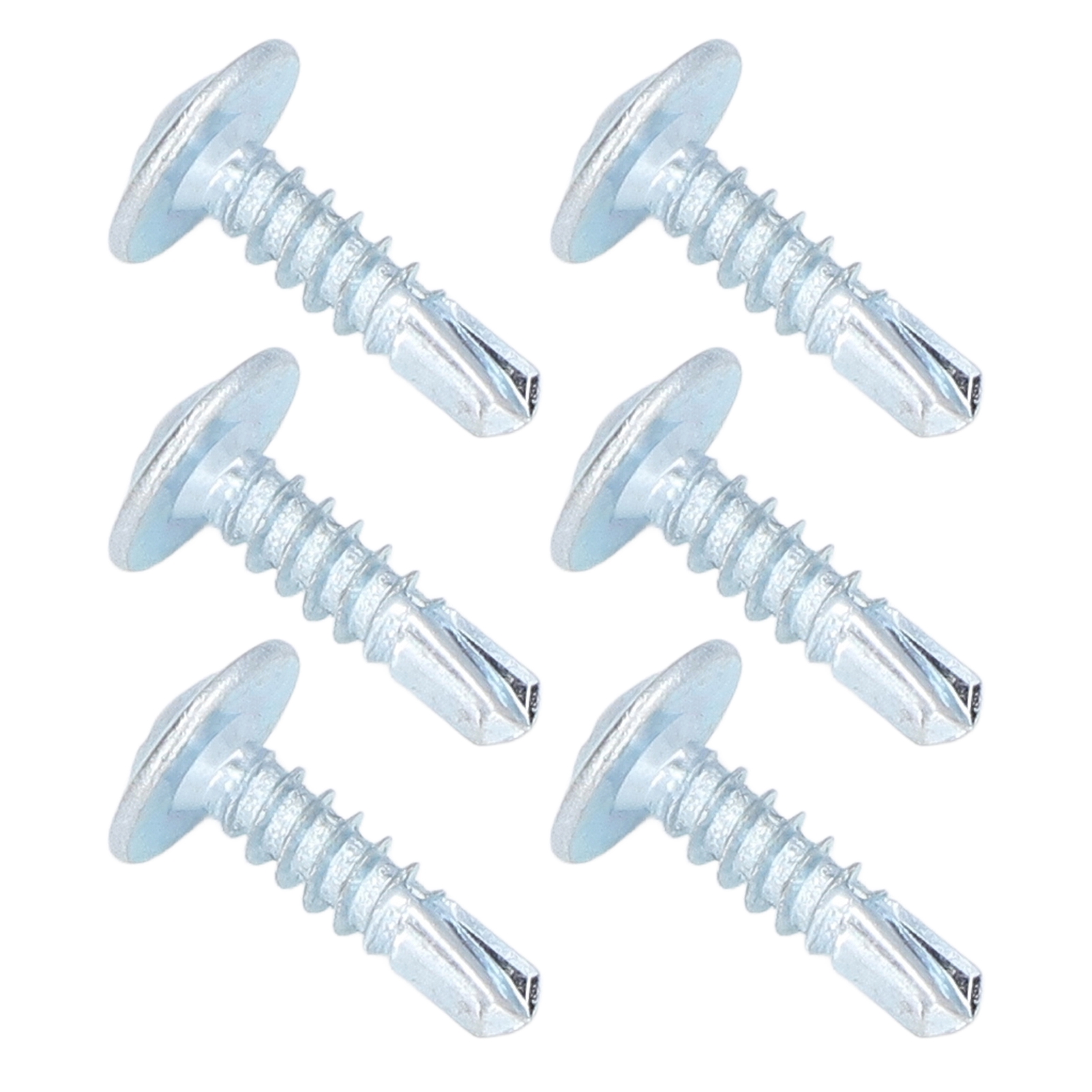 50 Selbstbohrende, Rutschfeste Rundkopfschrauben Aus Verzinktem Kohlenstoffstahl, 4,2 X 16 Mm, Mit Unterlegscheibe