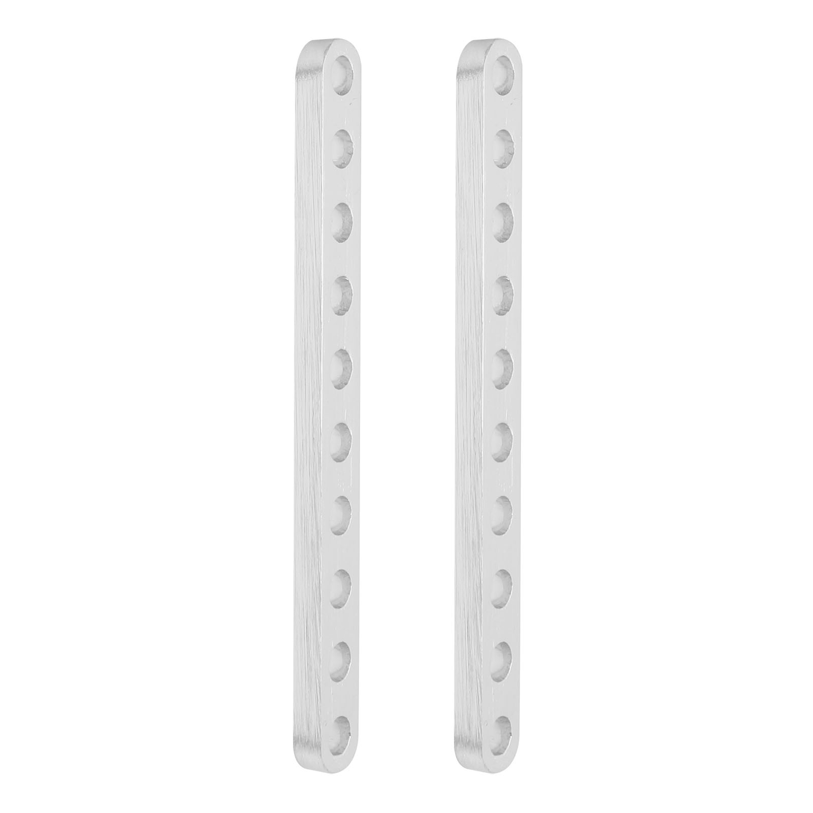 Paar Flache Aluminiumprofile Mit 10 Löchern Für Roboter, 4 X 8 X 80 Mm, Art.-nr. 3102-0010-0080