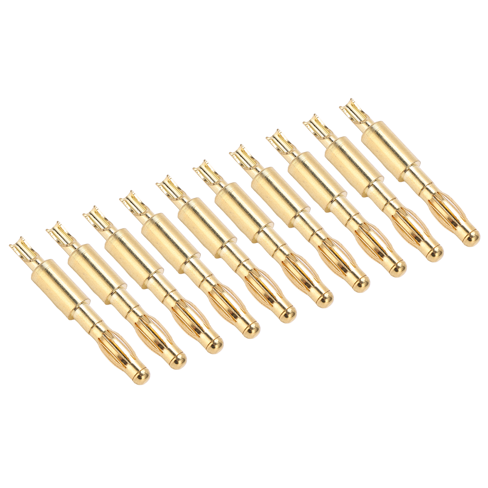 Packung Mit 10 Vergoldeten 4-mm-bananensteckern (stecker) Zum Löten Und Für Elektrische Heimwerkerprojekte