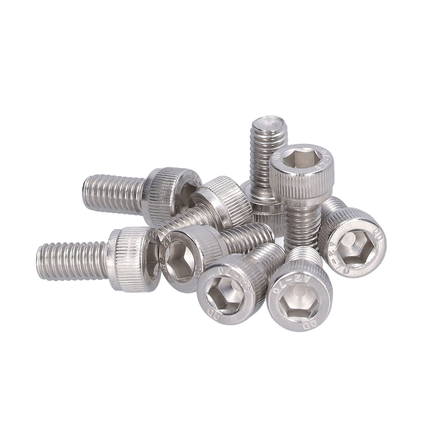 Packung Mit 30 M6-schrauben Aus Edelstahl 304 A2-70 Mit Innensechskantkopf, Entsprechend Din 912m6x12