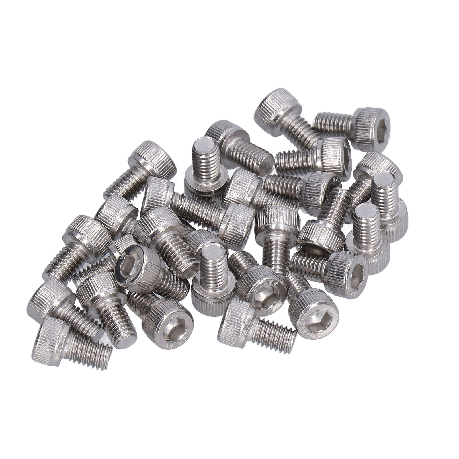 Packung Mit 30 M6-schrauben Aus Edelstahl 304 A2-70 Mit Innensechskantkopf, Entsprechend Der Norm Din 912m6x10.
