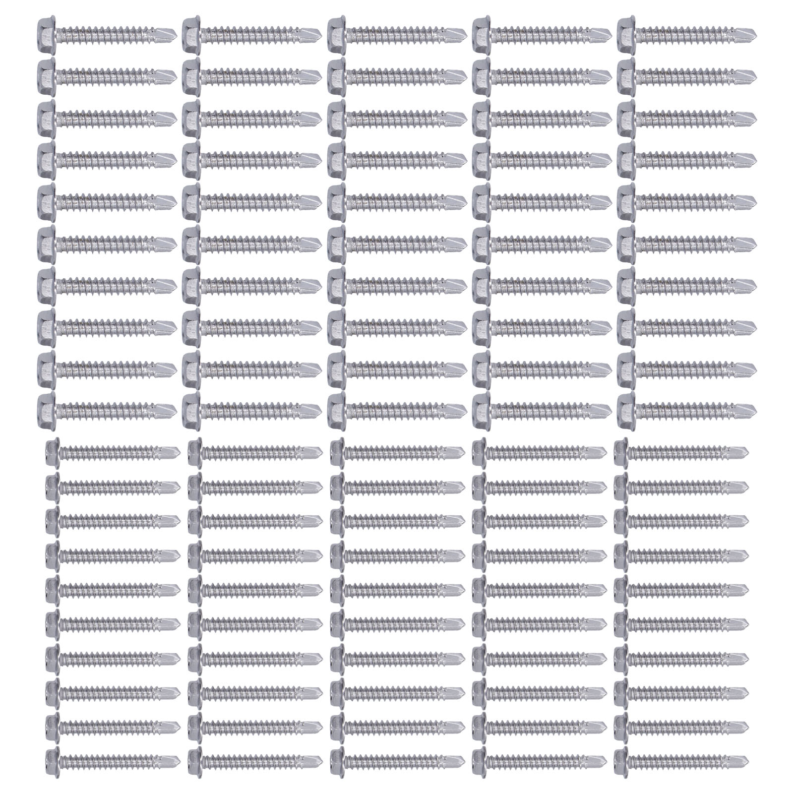 100 Selbstschneidende Sechskantschrauben Aus Edelstahl, 4,2 X 32 Mm Und 4,8 X 32 Mm, Für Möbelreparaturen