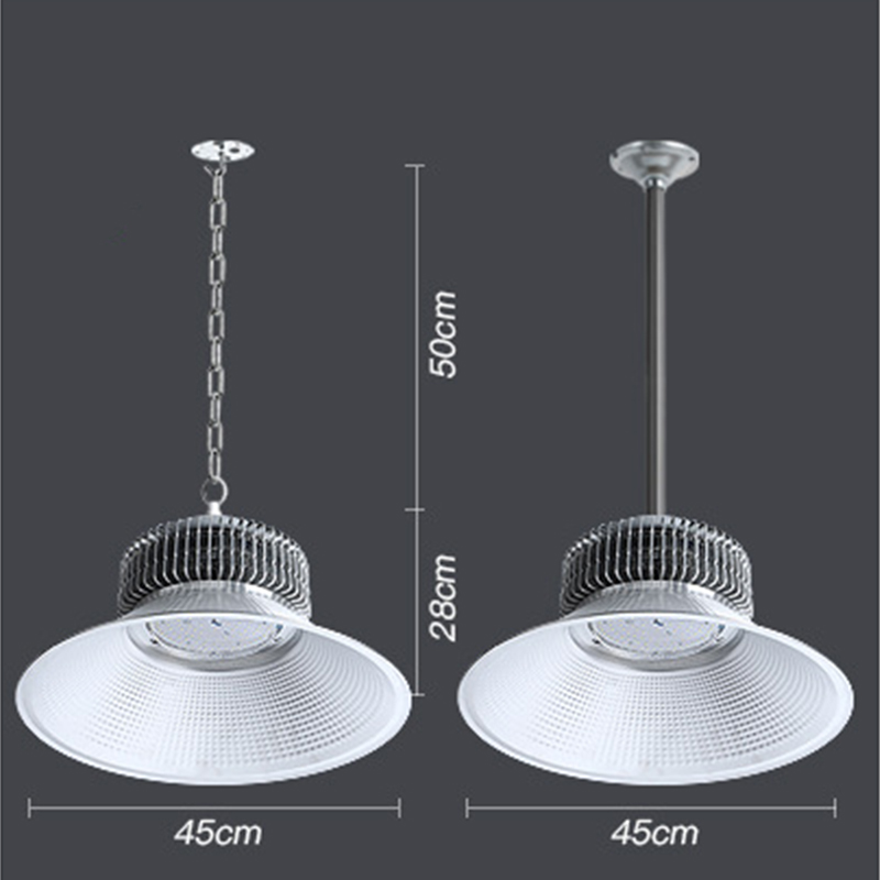 Hochleistungs-industrie-led-flutlicht Aus Rostfreiem Aluminium Mit Aufhängekette Für Lagerhallen Und Werkstätten, Mit Isoliertem 150-w-treiber.