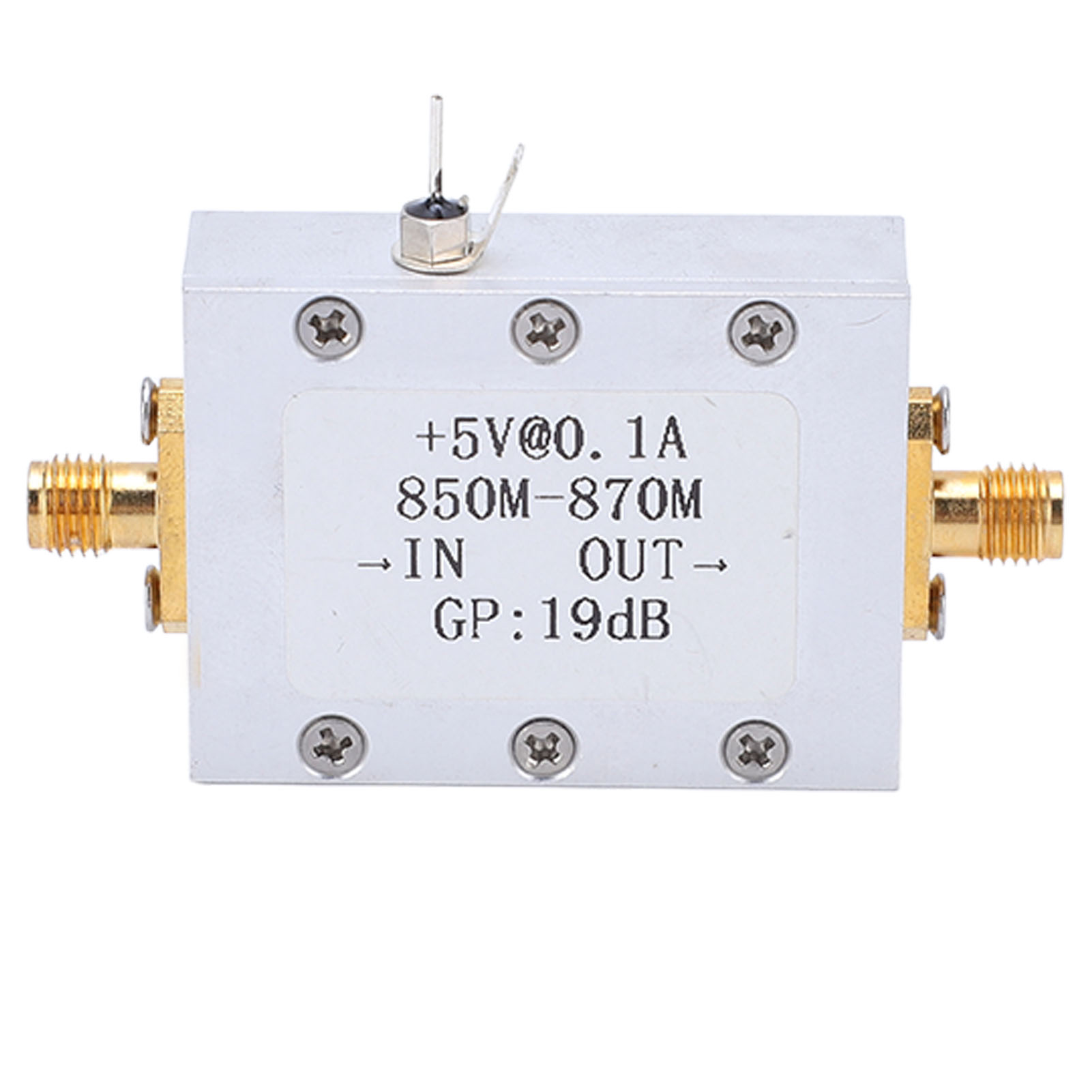 Rauscharmer Hf-lna-verstärker, 850–870 Mhz, 19 Db Verstärkung, Sma-k-schnittstelle, Aluminiumgehäuse