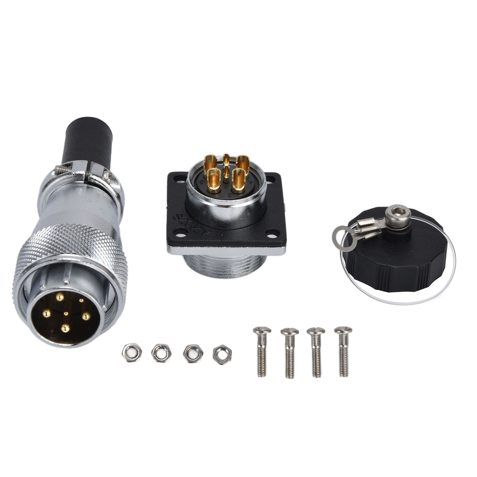 Ws20 Wasserdichter 6-poliger Luftfahrtstecker Aus Zinklegierung, 500 V Ac Luftfahrtstecker Und -buchse