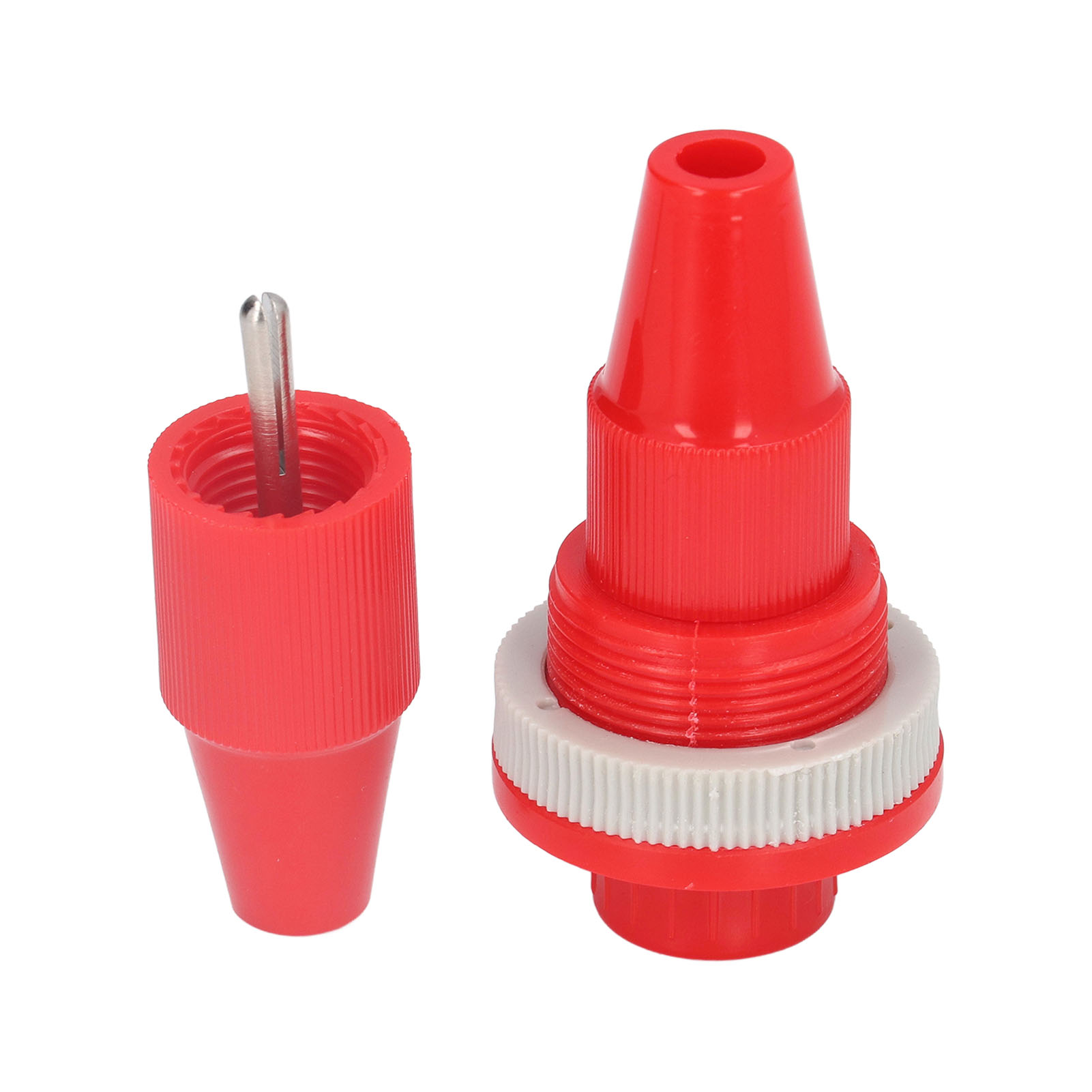 Satz Von Anschlussklemmen (stecker Und Buchse) Aus Silberfarbener Abs-legierung Mit Transparentem Gewinde
