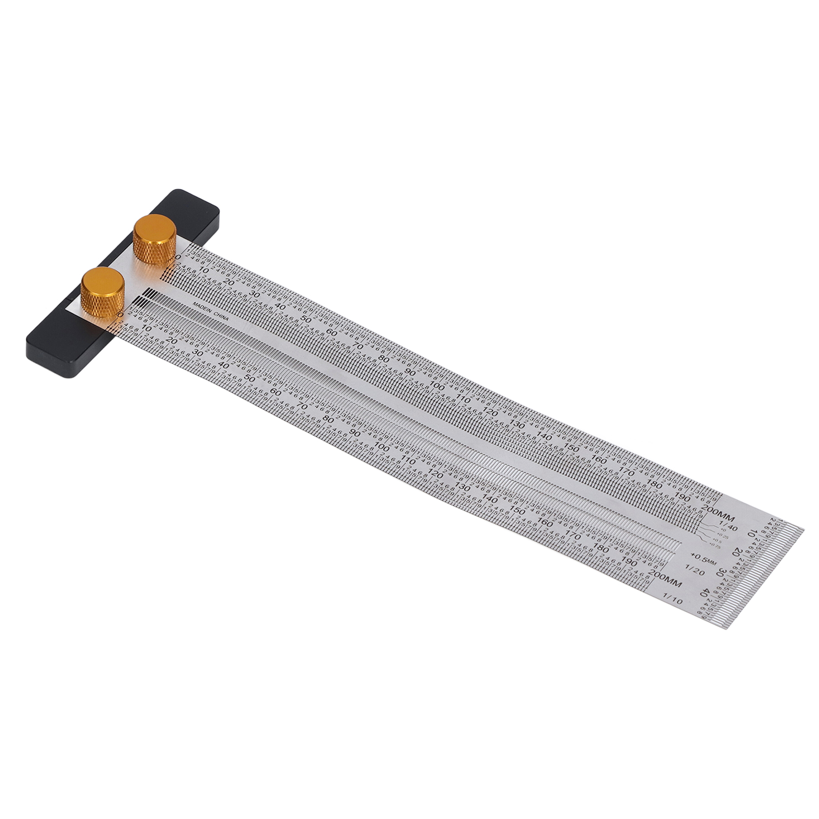 200 Mm Langer Edelstahl-markierungslineal, Hohe Präzision, Einfache Handhabung, Rechtwinkliger Lineal Für Die Holzbearbeitung