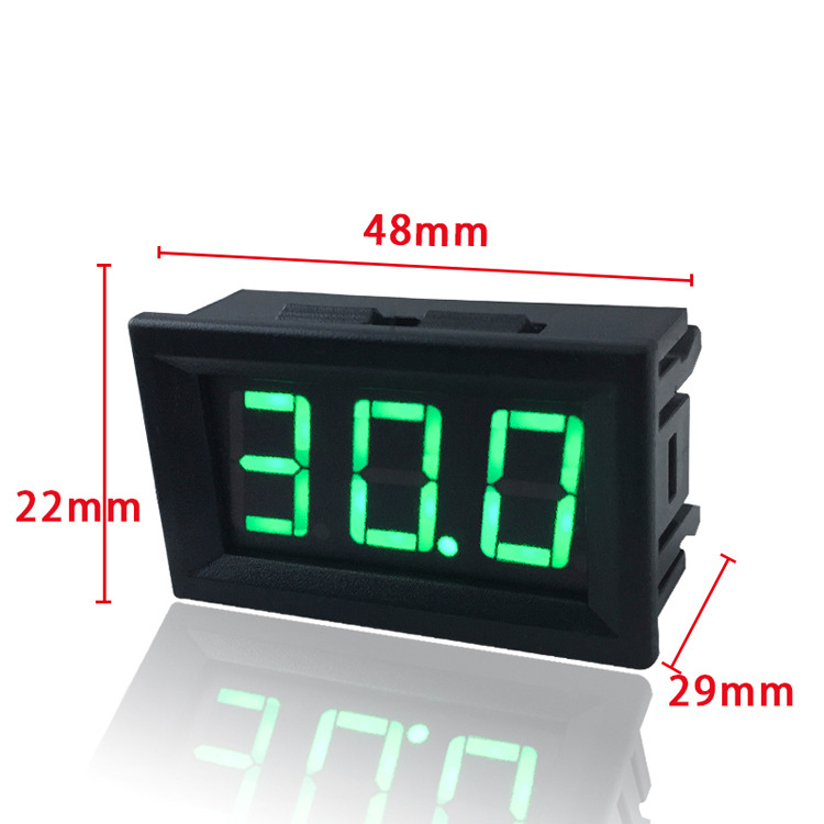 0,56"-digitalvoltmeter, 3-draht-spannungsprüfer, Led-anzeige, 0–100 V, Grünes Zubehör