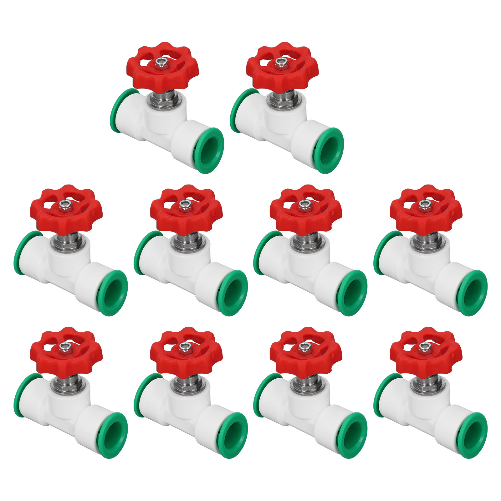 Packung Mit 10 Schnellverschluss-rohrverschraubungen Aus Ppr, Korrosionsbeständig, Druckbeständig Und Ungiftig, 20 Mm / 0,8 Zoll
