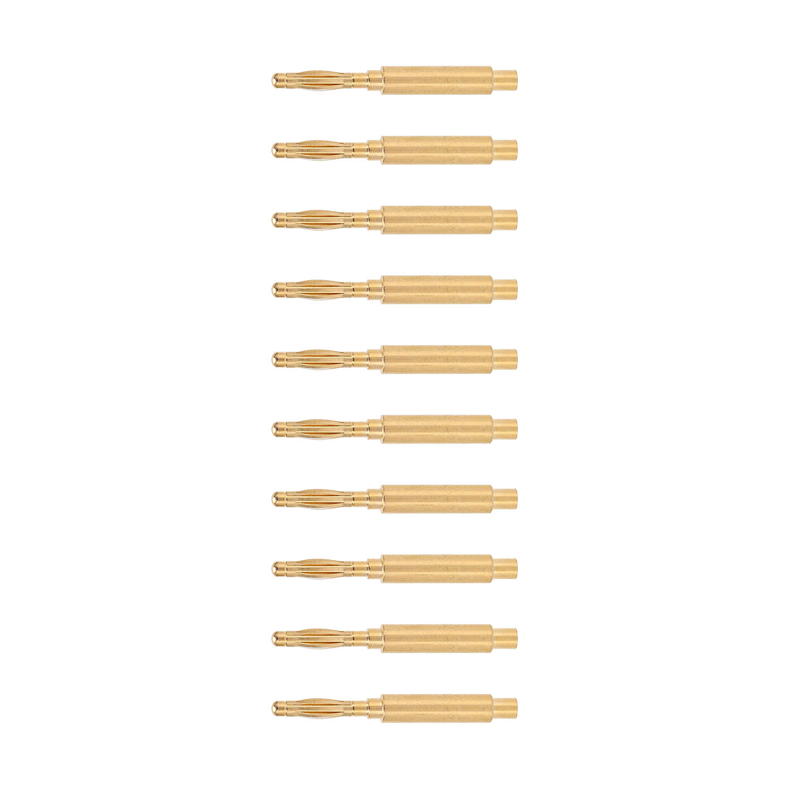 Packung Mit 10 Vergoldeten 2-mm-bananensteckern, Steckverbinder Für Hervorragende Datenübertragung, Kupfer-teststecker Für Instrumente.