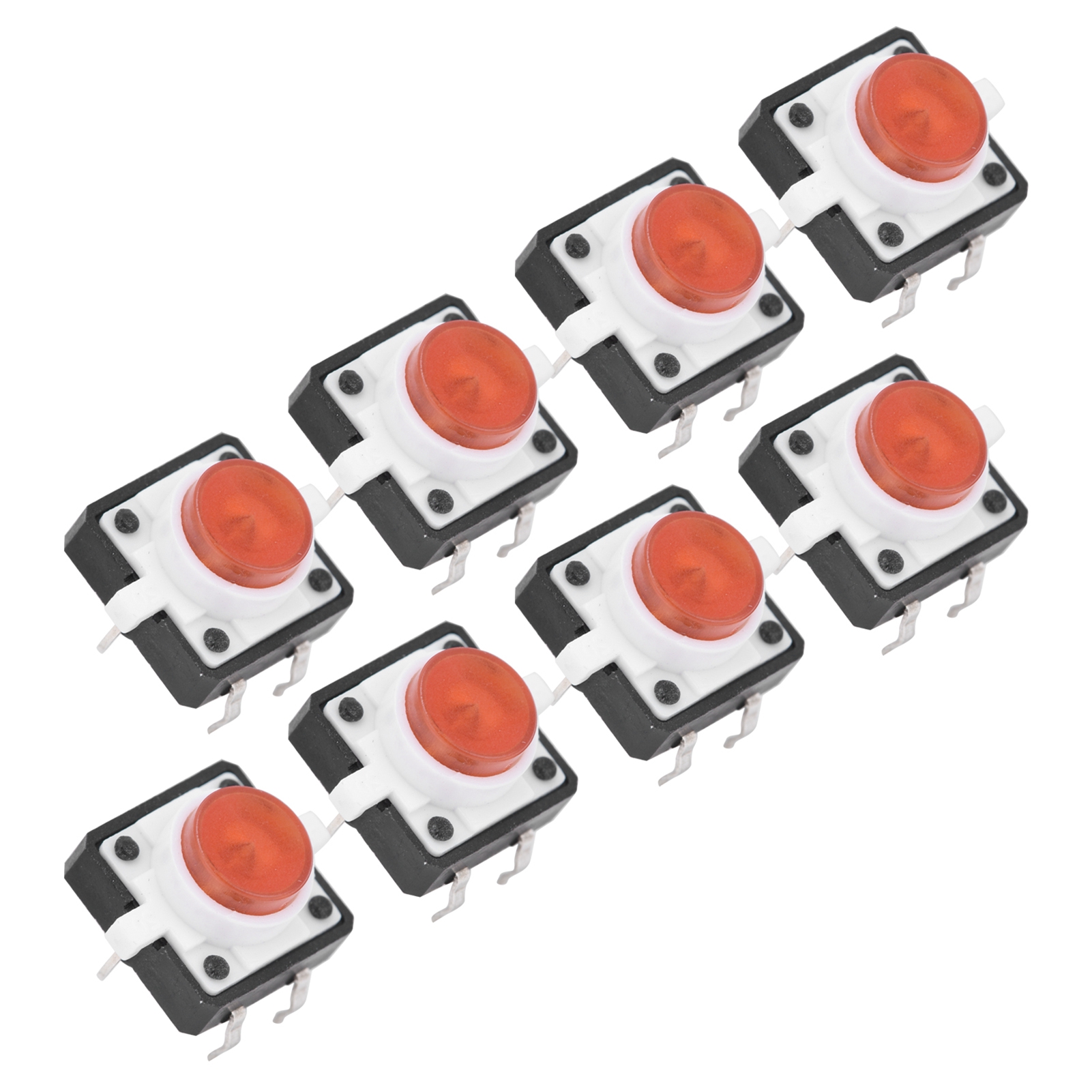 Packung Mit 20 Led-touch-tastern (momentanfunktion), 12 X 12 X 7,3 Mm, Rot