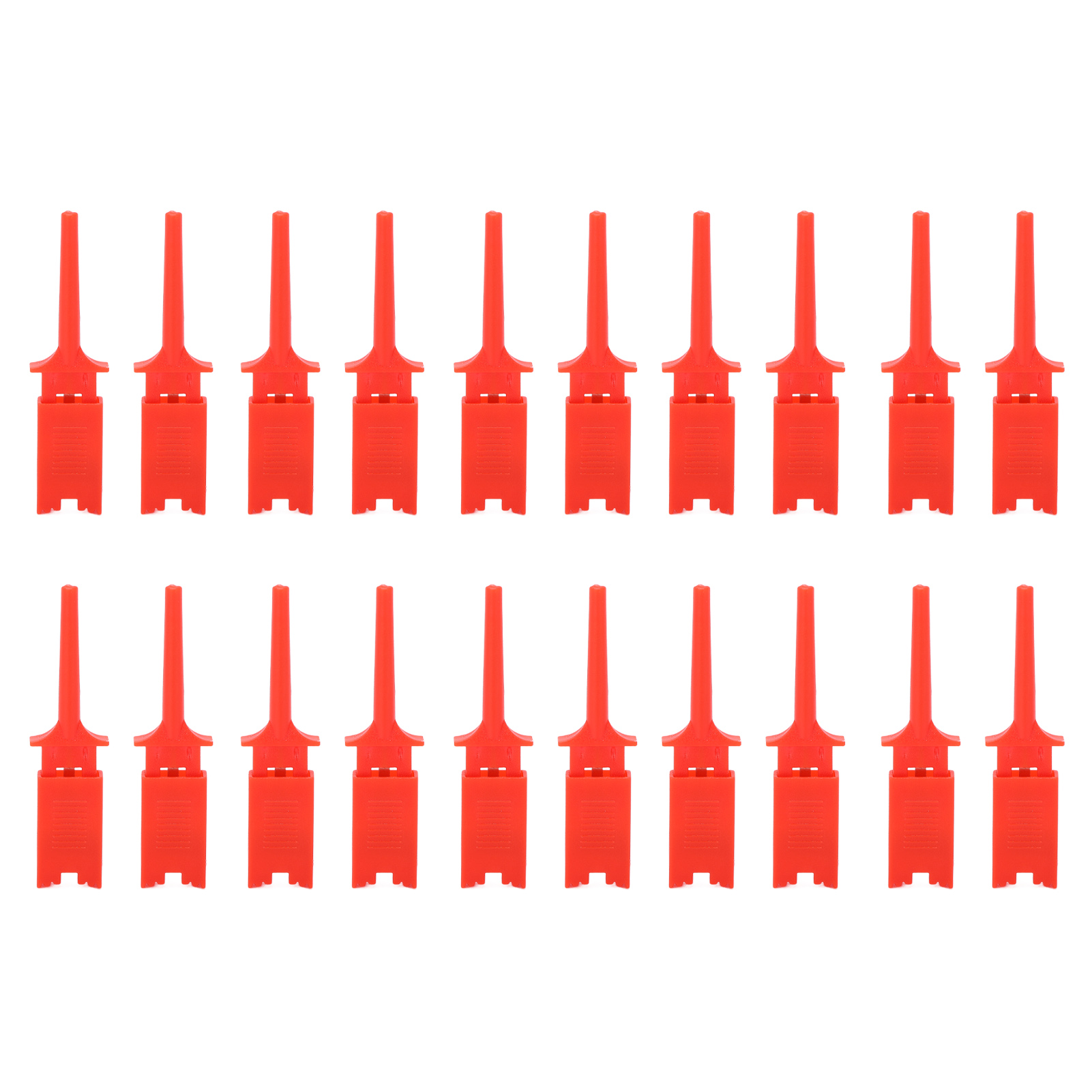 20 Flache Prüfhaken Aus Reinem Kupfer, Ersatzteile Für Leiterplatten, Präzise Elastizität, Hakenform, Rot